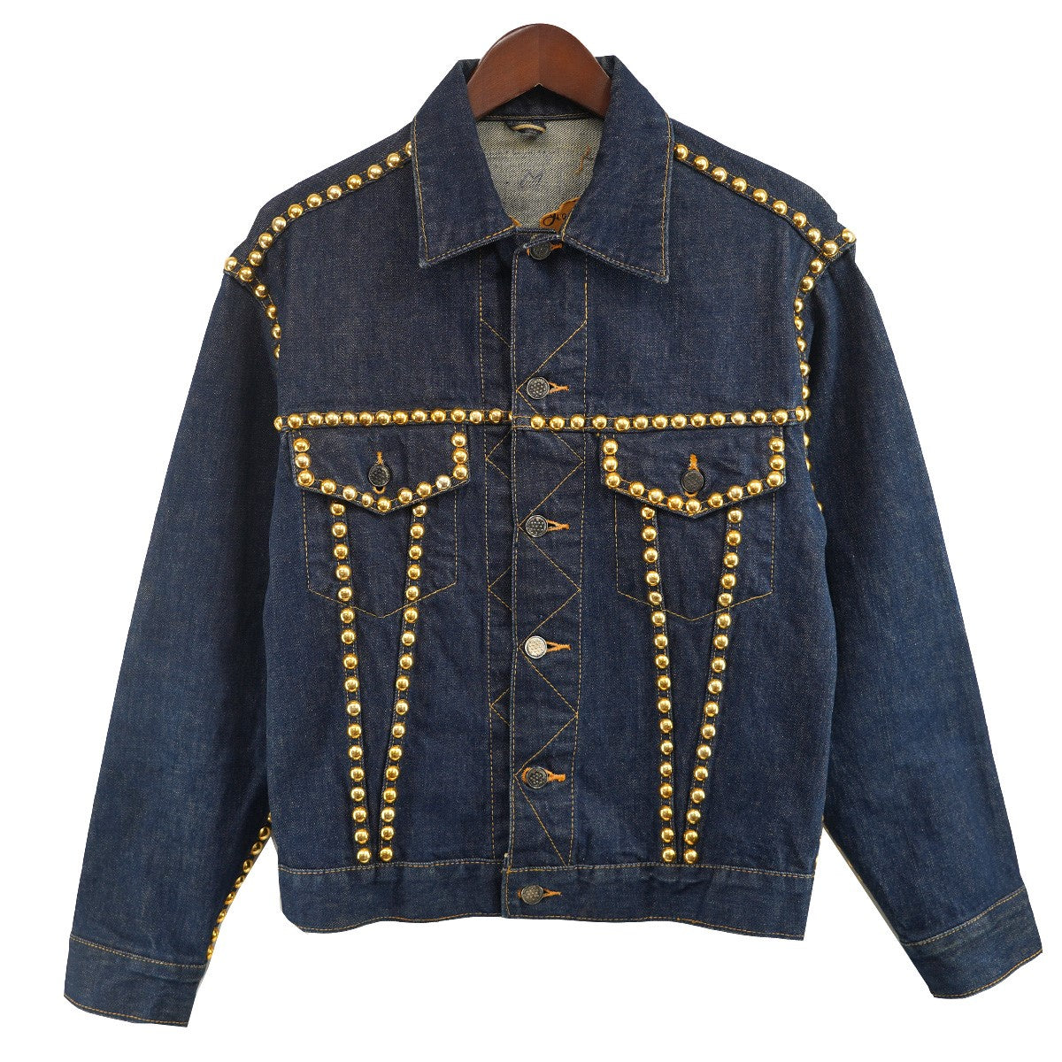 KING JACKSON Vintage ヴィンテージスタッズデニムジャケット 古着・中古-2枚目のアイテム画像