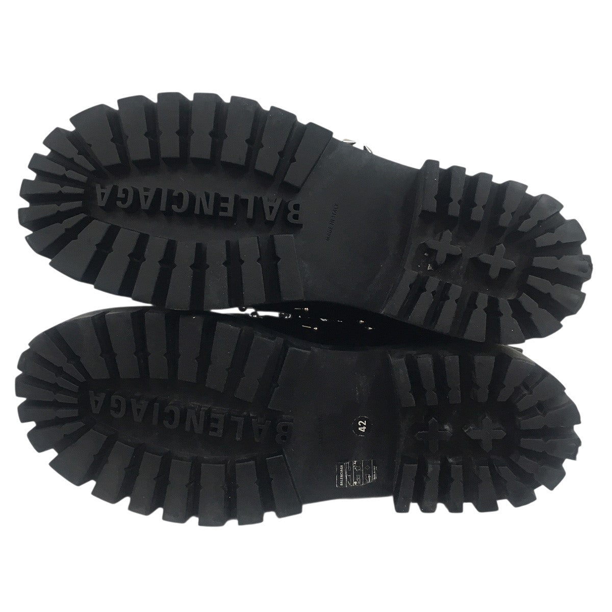 BALENCIAGA STRIKE 20MM PIERCED BOOTS ヴィンテージ Vintage 加工ストライク ピアッシング ピアス レザーブーツ 靴 シューズ 古着・中古-7枚目のアイテム画像