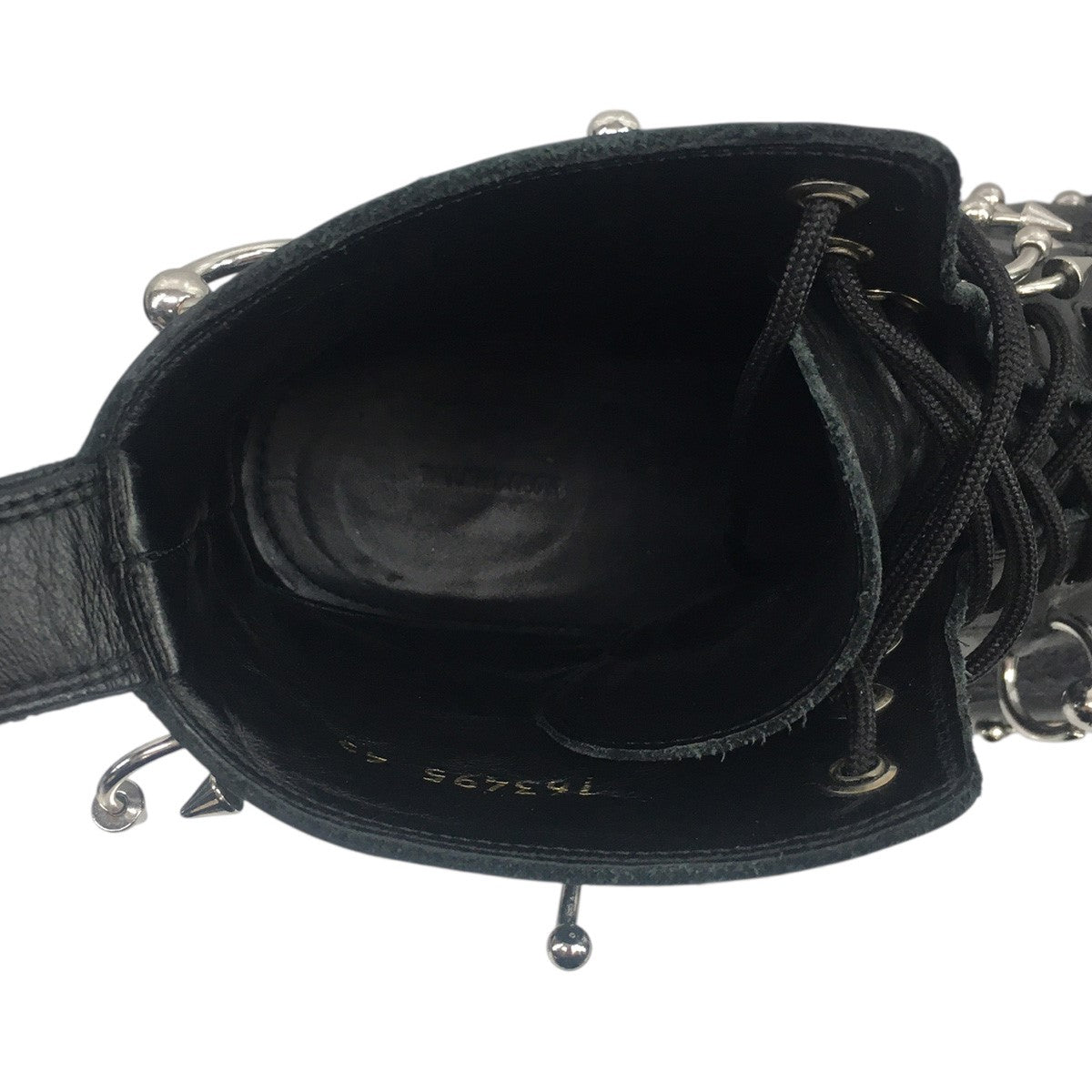 BALENCIAGA STRIKE 20MM PIERCED BOOTS ヴィンテージ Vintage 加工ストライク ピアッシング ピアス レザーブーツ 靴 シューズ 古着・中古-9枚目のアイテム画像