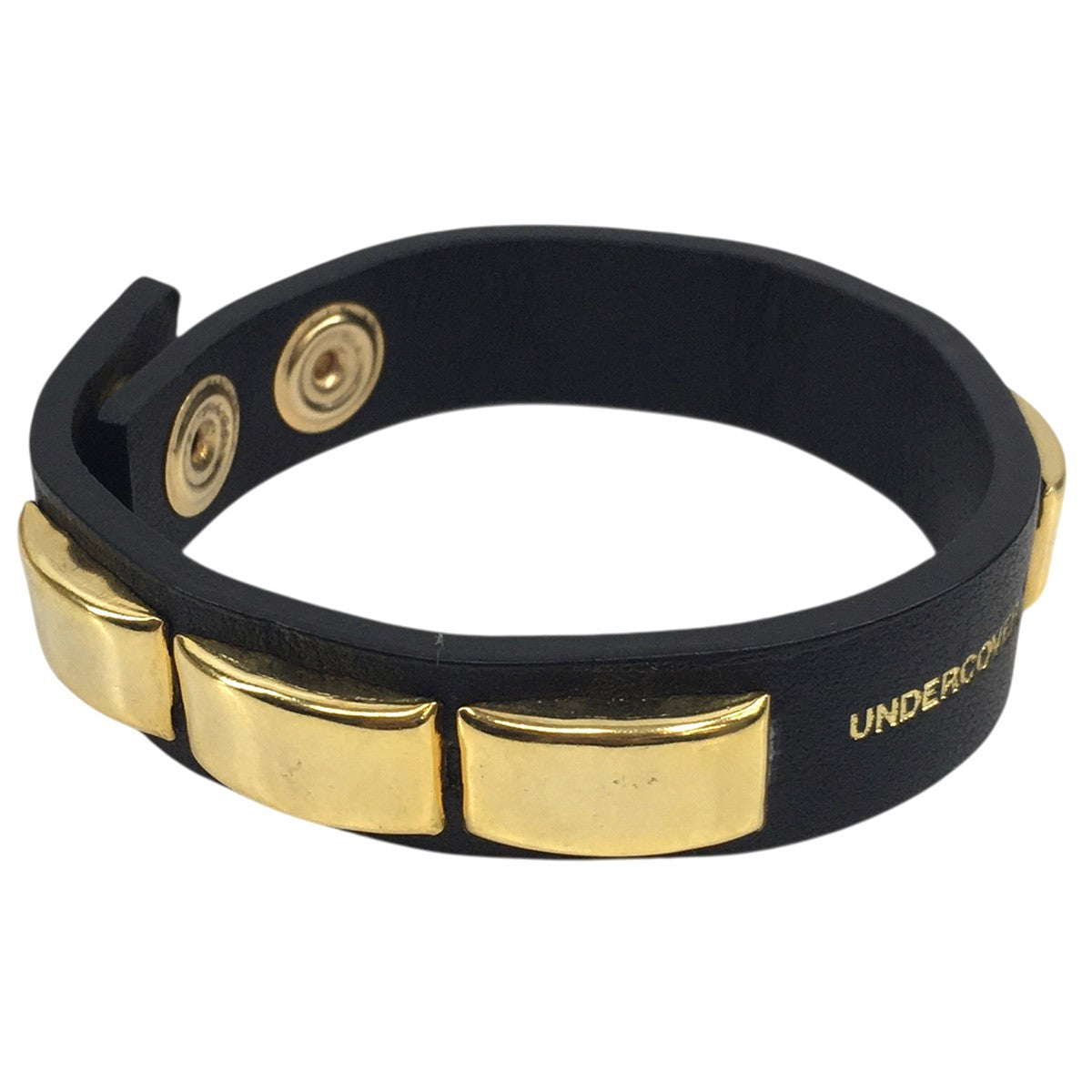 25SS 底鋲 レザーブレス スタッズ ロゴ ブレスレット