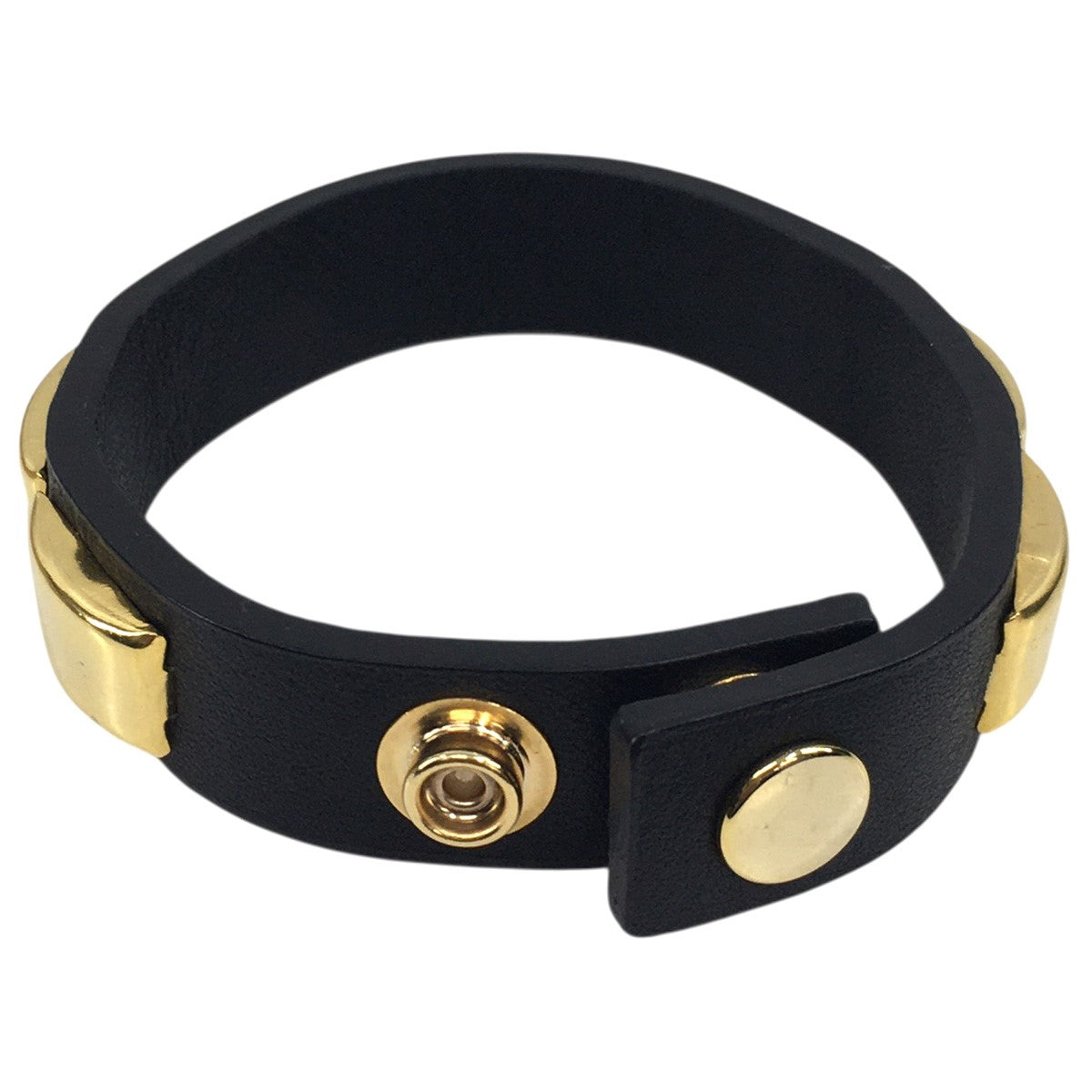 25SS 底鋲 レザーブレス スタッズ ロゴ ブレスレット