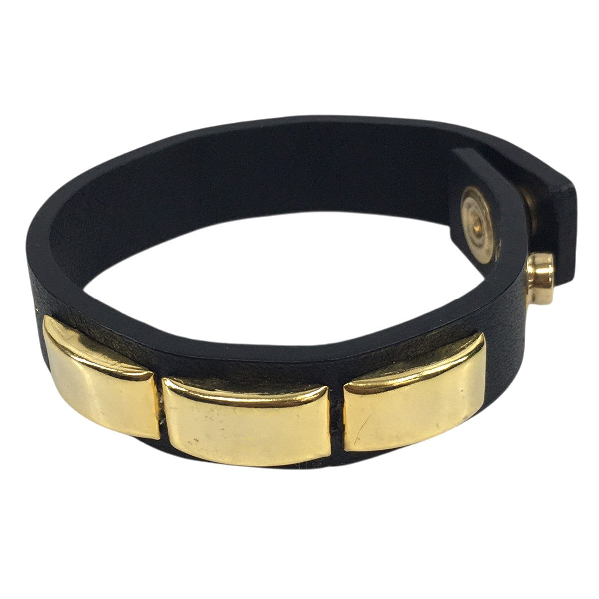 25SS 底鋲 レザーブレス スタッズ ロゴ ブレスレット