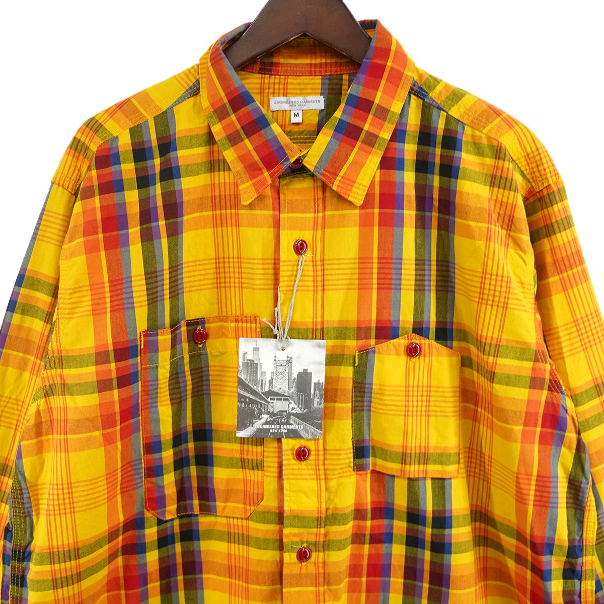 Engineered Garments Work Shirt - Plaid ワーク チェック プレイド シャツ 古着・中古-2枚目のアイテム画像