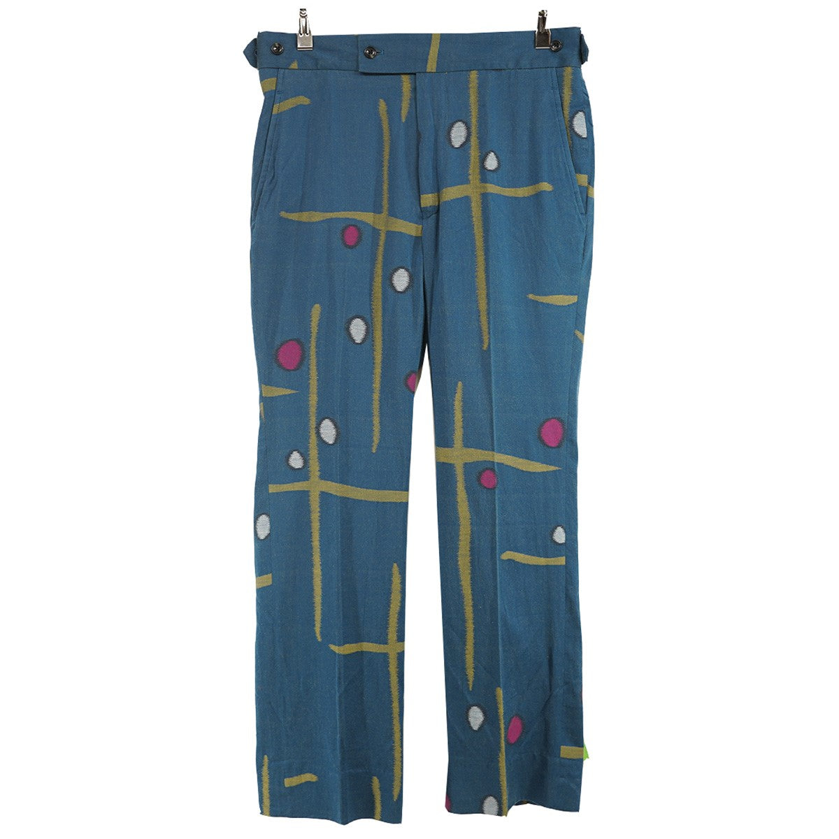 Needles 23SS Side Tab Trouser ? C／L Kimono Jq．サイドタブ キモノ 着物 リネン混 パンツ 古着・中古-1枚目のアイテム画像