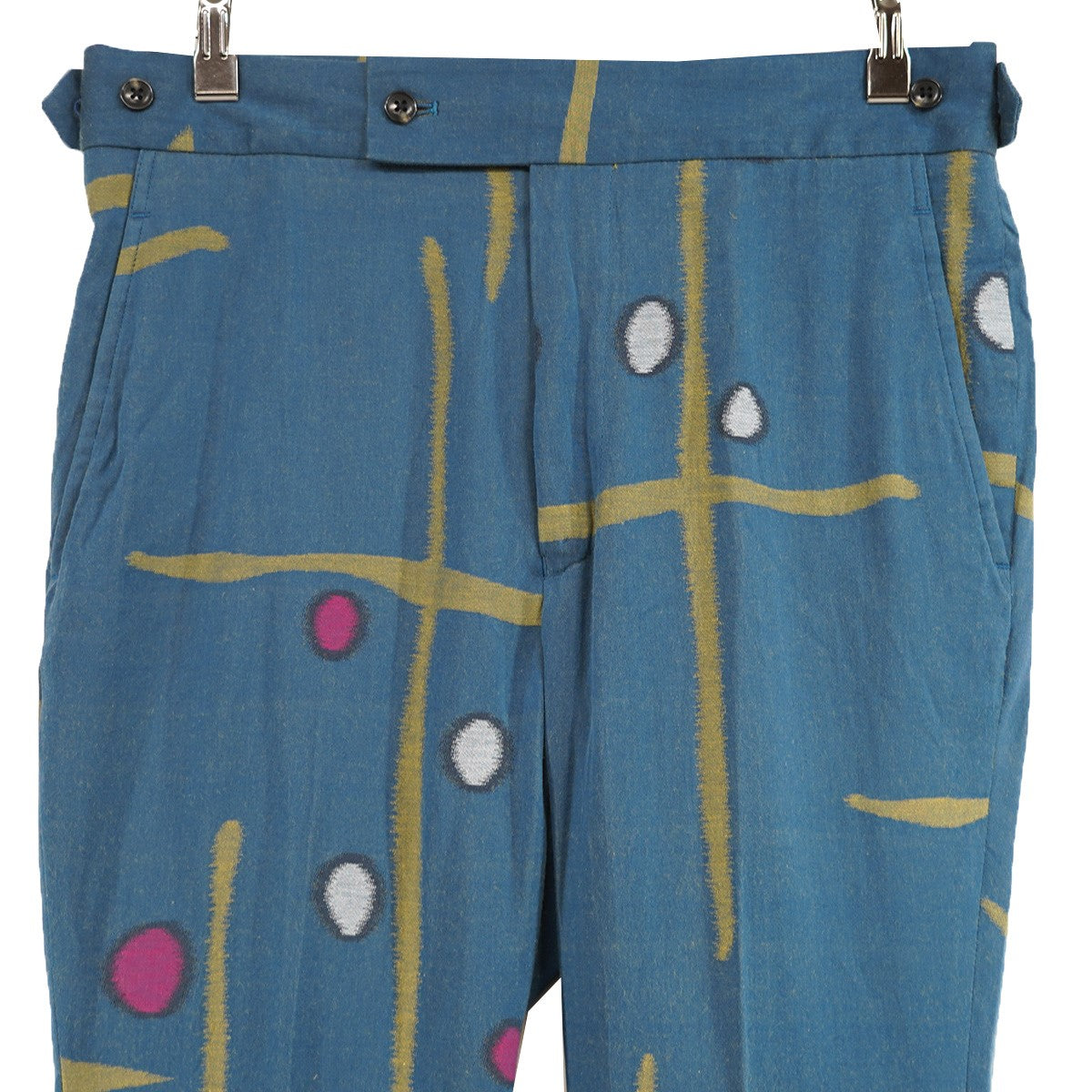 Needles 23SS Side Tab Trouser ? C／L Kimono Jq．サイドタブ キモノ 着物 リネン混 パンツ 古着・中古-2枚目のアイテム画像