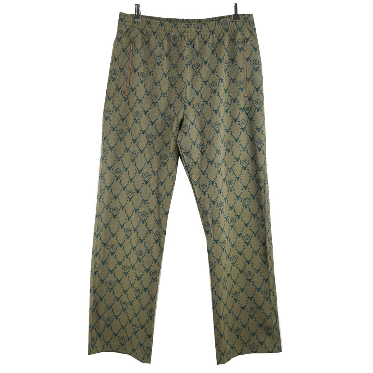 south2 west8 23AW Trainer Pant - Poly Jq． ／ Skull＆Target サウスツーウエストエイトトレーナー イージー トラック ジャージー 総柄 パンツ 古着・中古-1枚目のアイテム画像