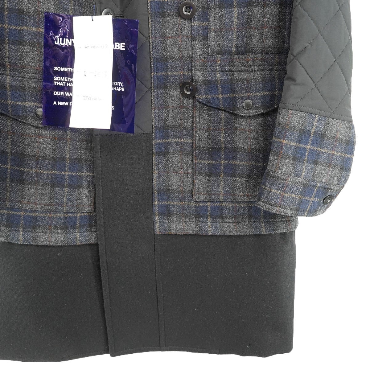 JUNYA WATANABE COMME des GARCONS MAN×FILSON 25AW COAT ×FILSON チェック 切替 キルティングコート 古着・中古-3枚目のアイテム画像