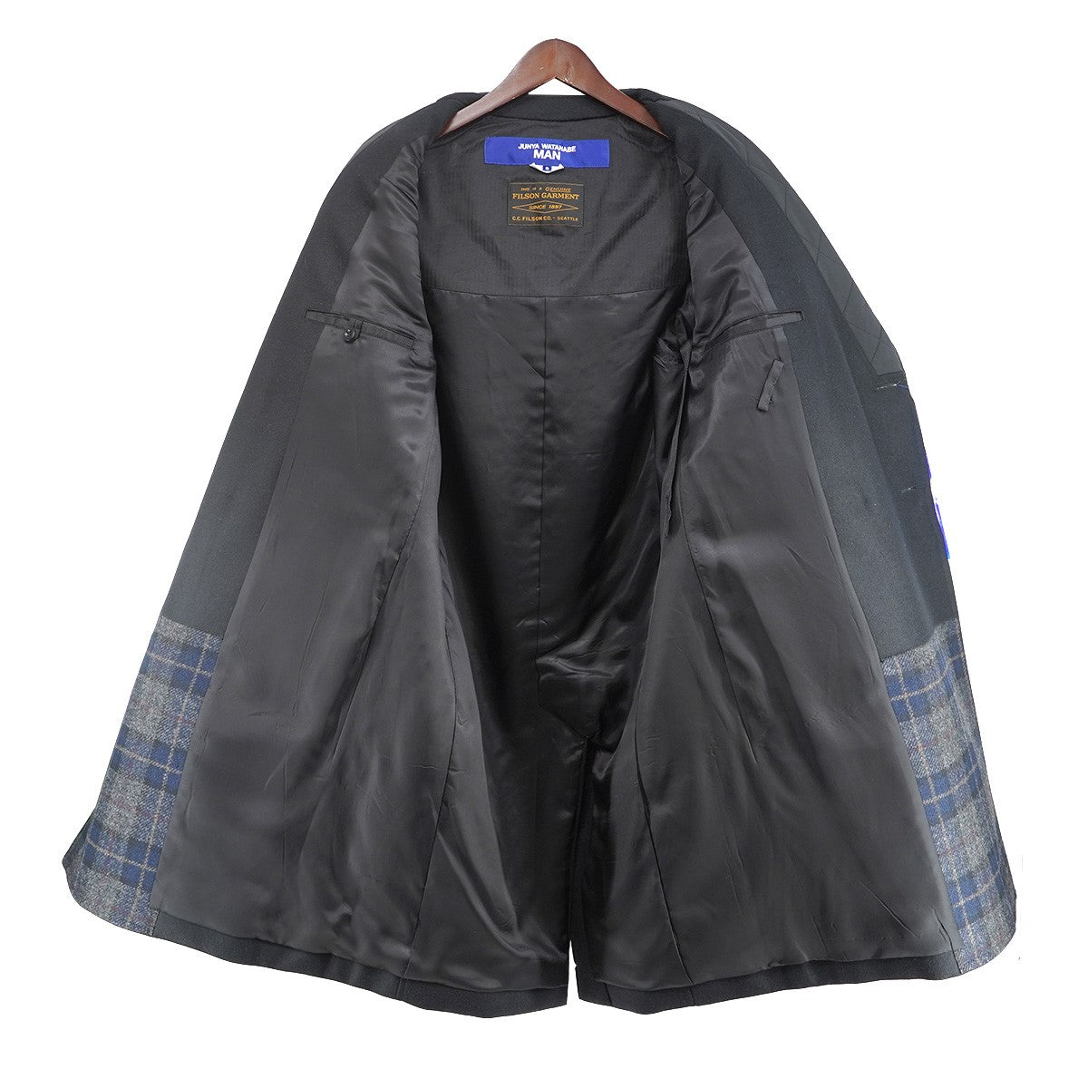 JUNYA WATANABE COMME des GARCONS MAN×FILSON 25AW COAT ×FILSON チェック 切替 キルティングコート 古着・中古-5枚目のアイテム画像