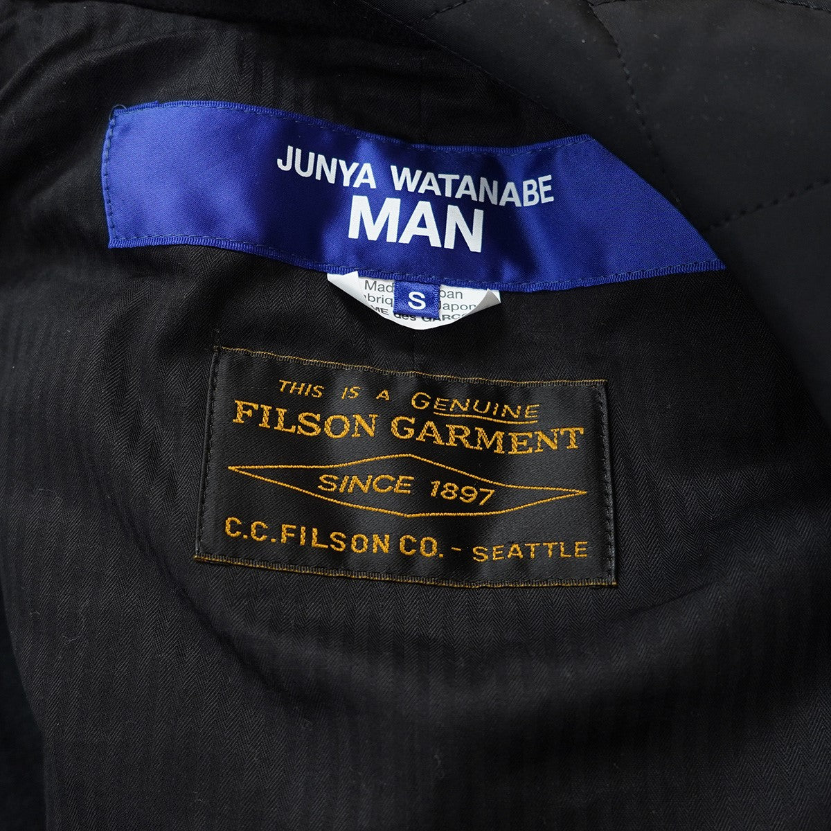 JUNYA WATANABE COMME des GARCONS MAN×FILSON 25AW COAT ×FILSON チェック 切替 キルティングコート 古着・中古-6枚目のアイテム画像