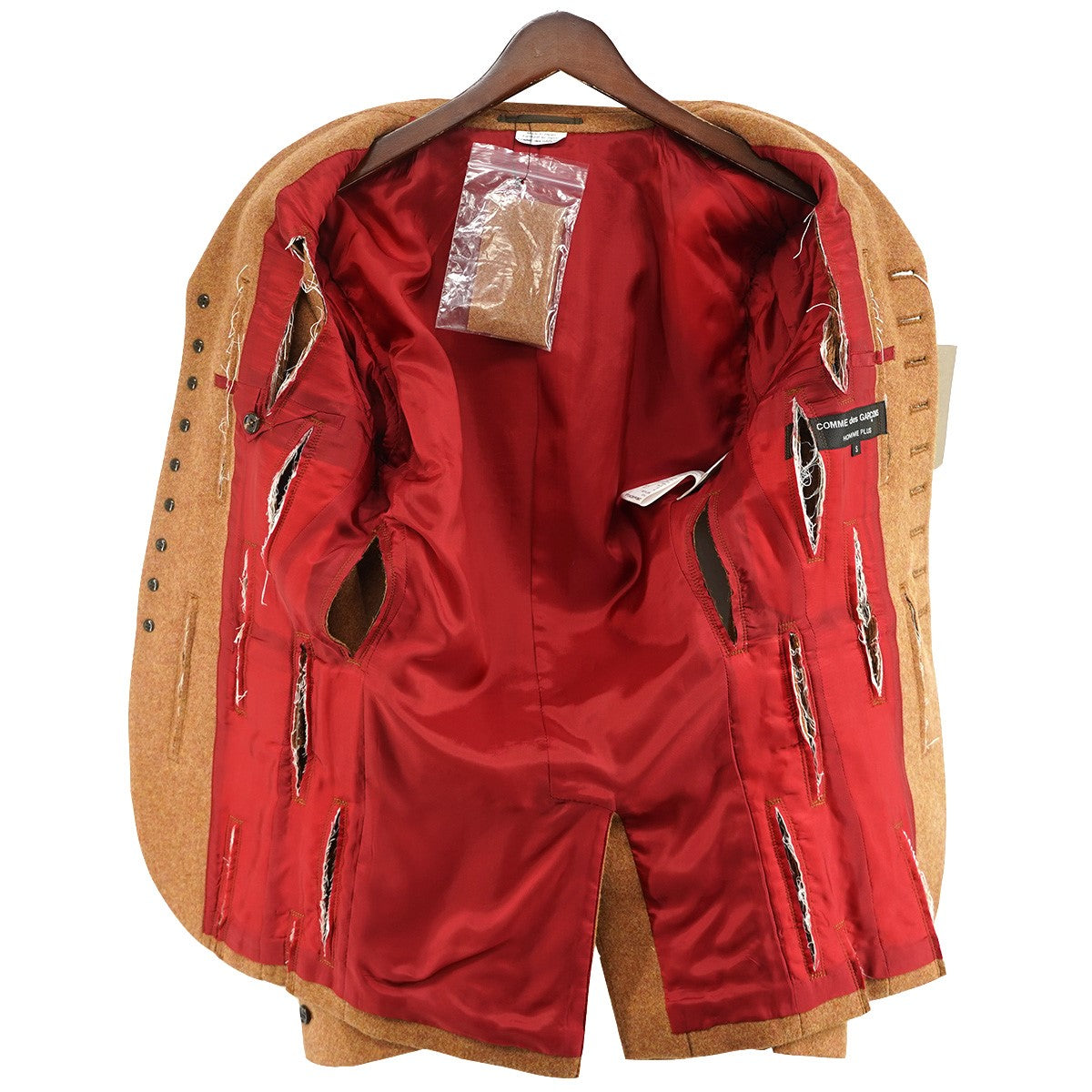 COMME des GARCONS HOMME PLUS 25AW TO HELL WITH WAR ランウェイ着 コレクションピースウール slashing スラッシング ジャケット 古着・中古-5枚目のアイテム画像