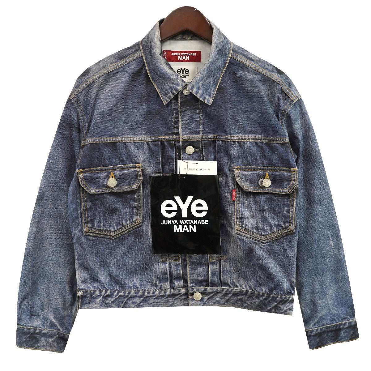 25SS eye JUNYA WATANABE MAN Levi’s BerBerJin ベルベルジン短丈 デニム転写 プリント トラッカー ジャケット／INDIGO