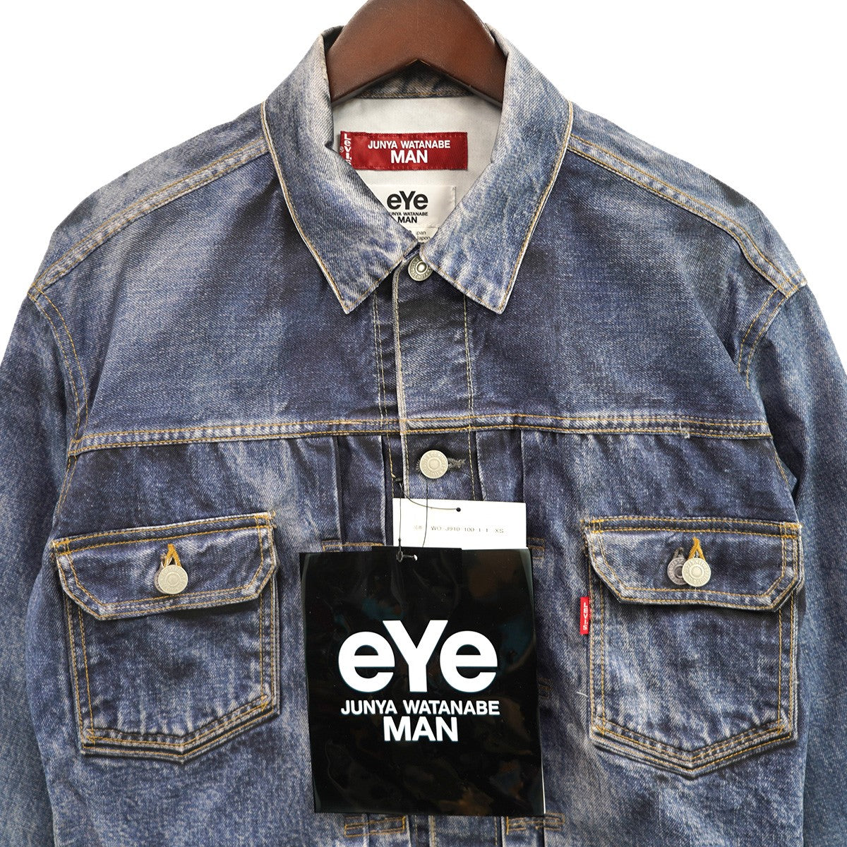 25SS eye JUNYA WATANABE MAN Levi’s BerBerJin ベルベルジン短丈 デニム転写 プリント トラッカー ジャケット／INDIGO