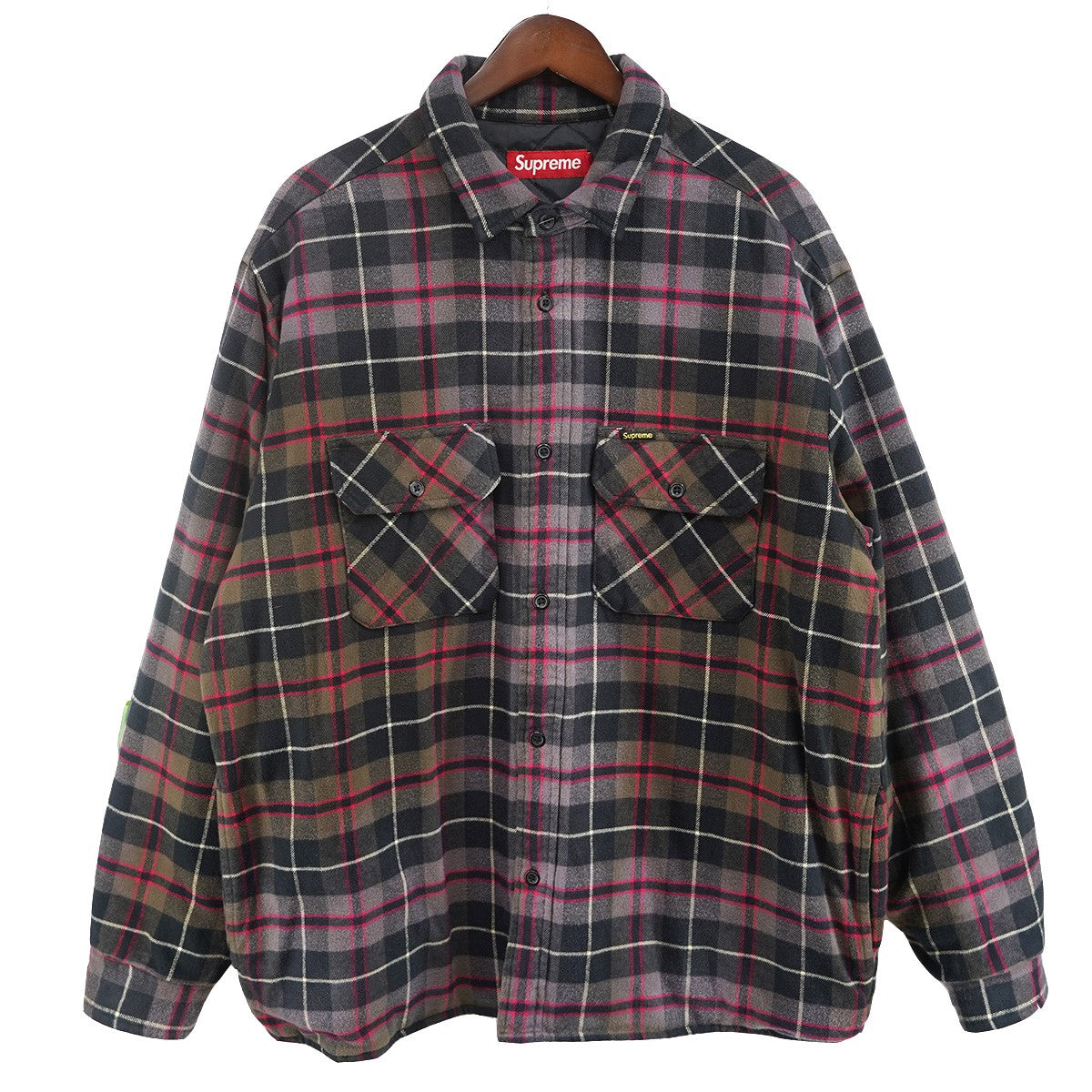 Supreme 24AW Quilted Plaid Shirt キルティング チェック シャツ 古着・中古-1枚目のアイテム画像