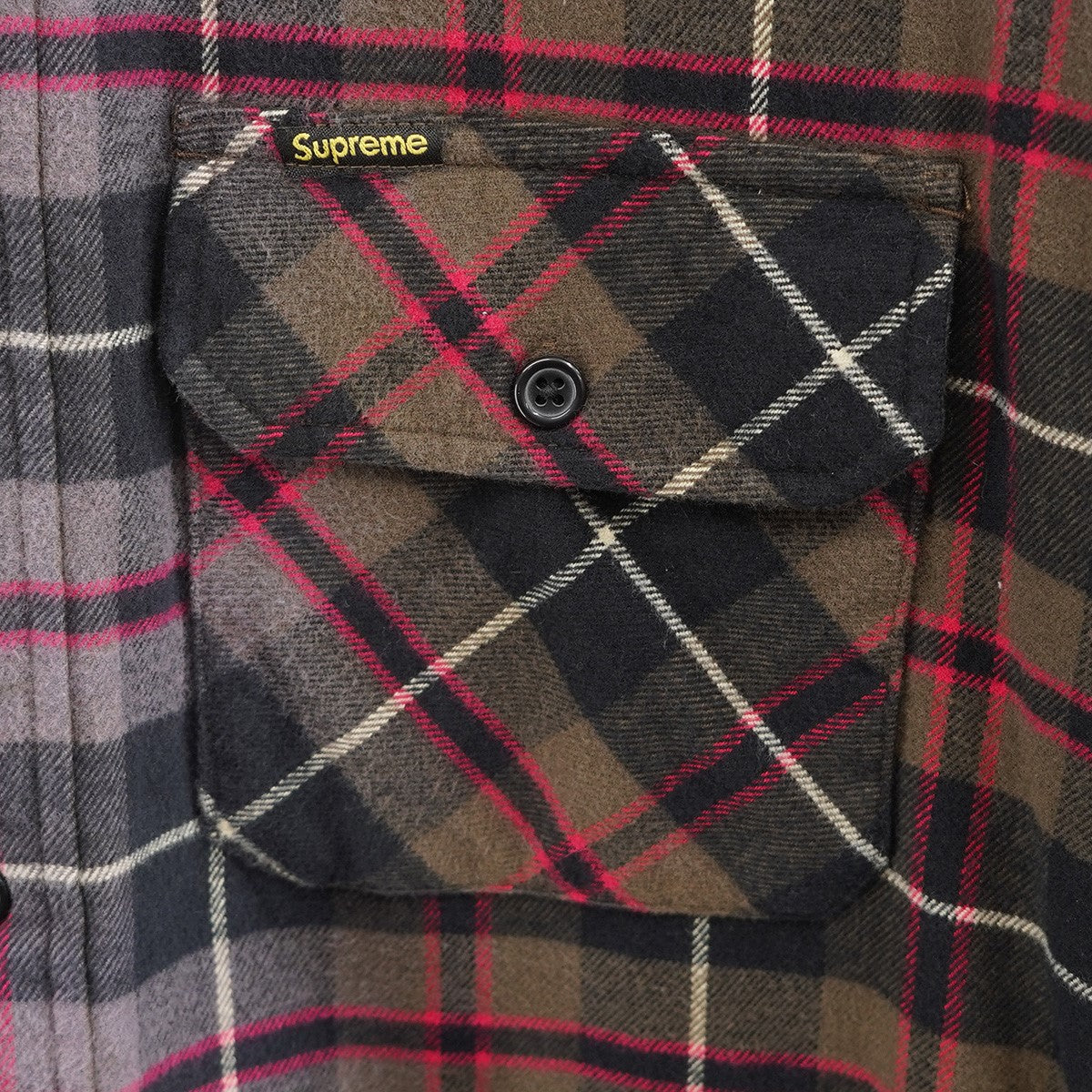 Supreme 24AW Quilted Plaid Shirt キルティング チェック シャツ 古着・中古-4枚目のアイテム画像