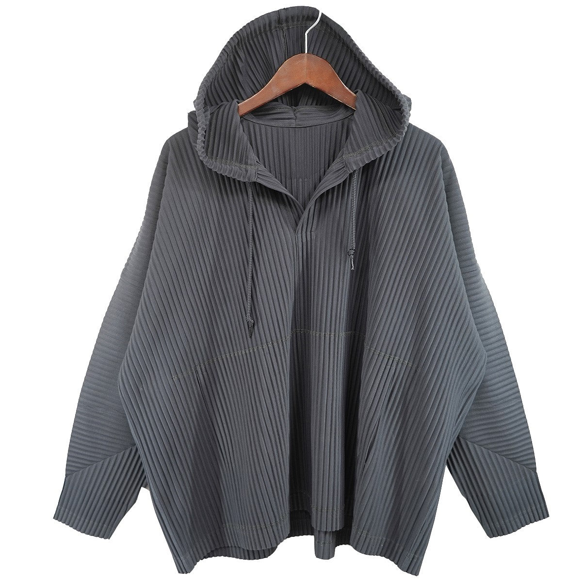 HOMME PLISSE ISSEY MIYAKE PLEATS HOODIE プリーツ プルオーバーパーカー 古着・中古-1枚目のアイテム画像