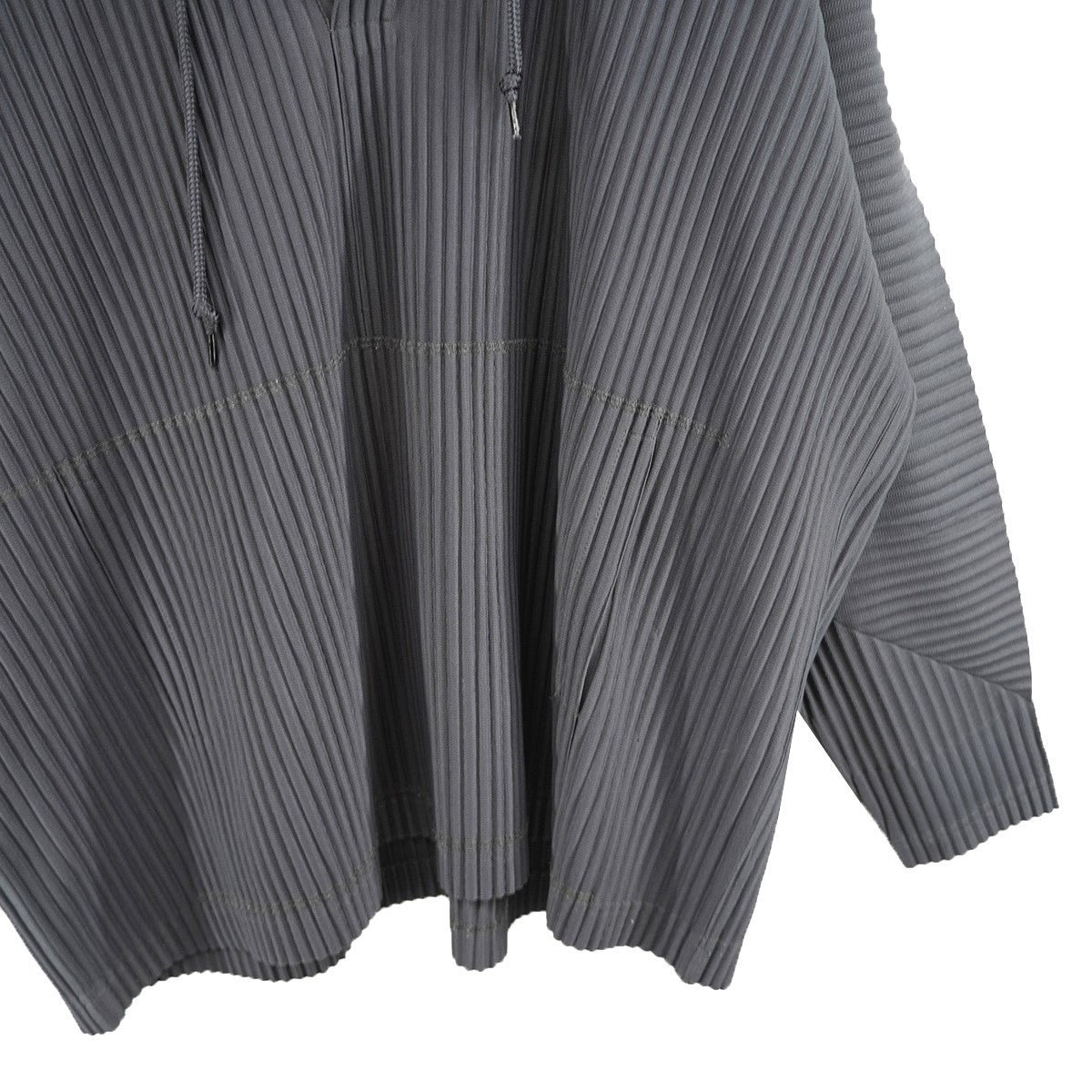 HOMME PLISSE ISSEY MIYAKE PLEATS HOODIE プリーツ プルオーバーパーカー 古着・中古-3枚目のアイテム画像