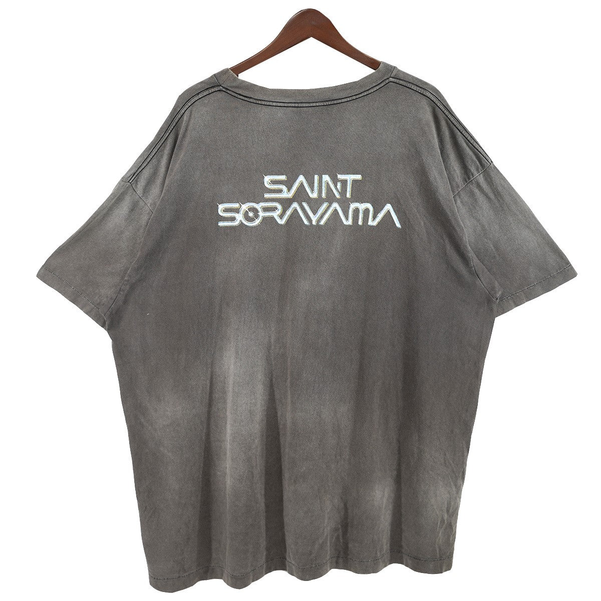 SAINT MICHAEL 22SS SS TEE ／ SORAYAMA 空山 基 ソラヤマハジメ Vintage ヴィンテージ加工セクシーロボット ロゴ Tシャツ 古着・中古-2枚目のアイテム画像