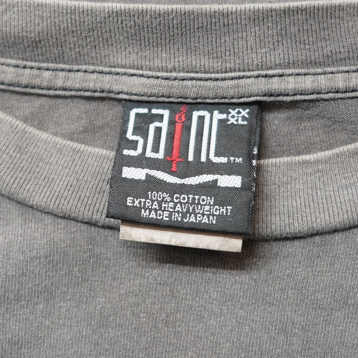 SAINT MICHAEL 22SS SS TEE ／ SORAYAMA 空山 基 ソラヤマハジメ Vintage ヴィンテージ加工セクシーロボット ロゴ Tシャツ 古着・中古-6枚目のアイテム画像