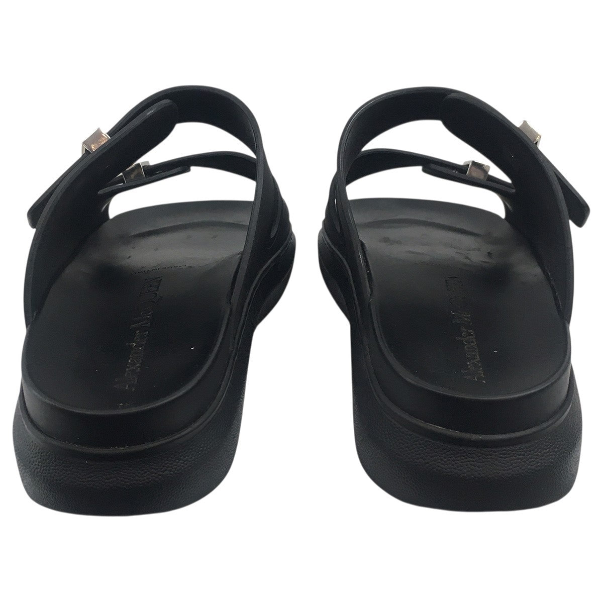 ALEXANDER McQUEEN ハイブリッド スライド ブラック／シルバー サンダル 古着・中古-6枚目のアイテム画像