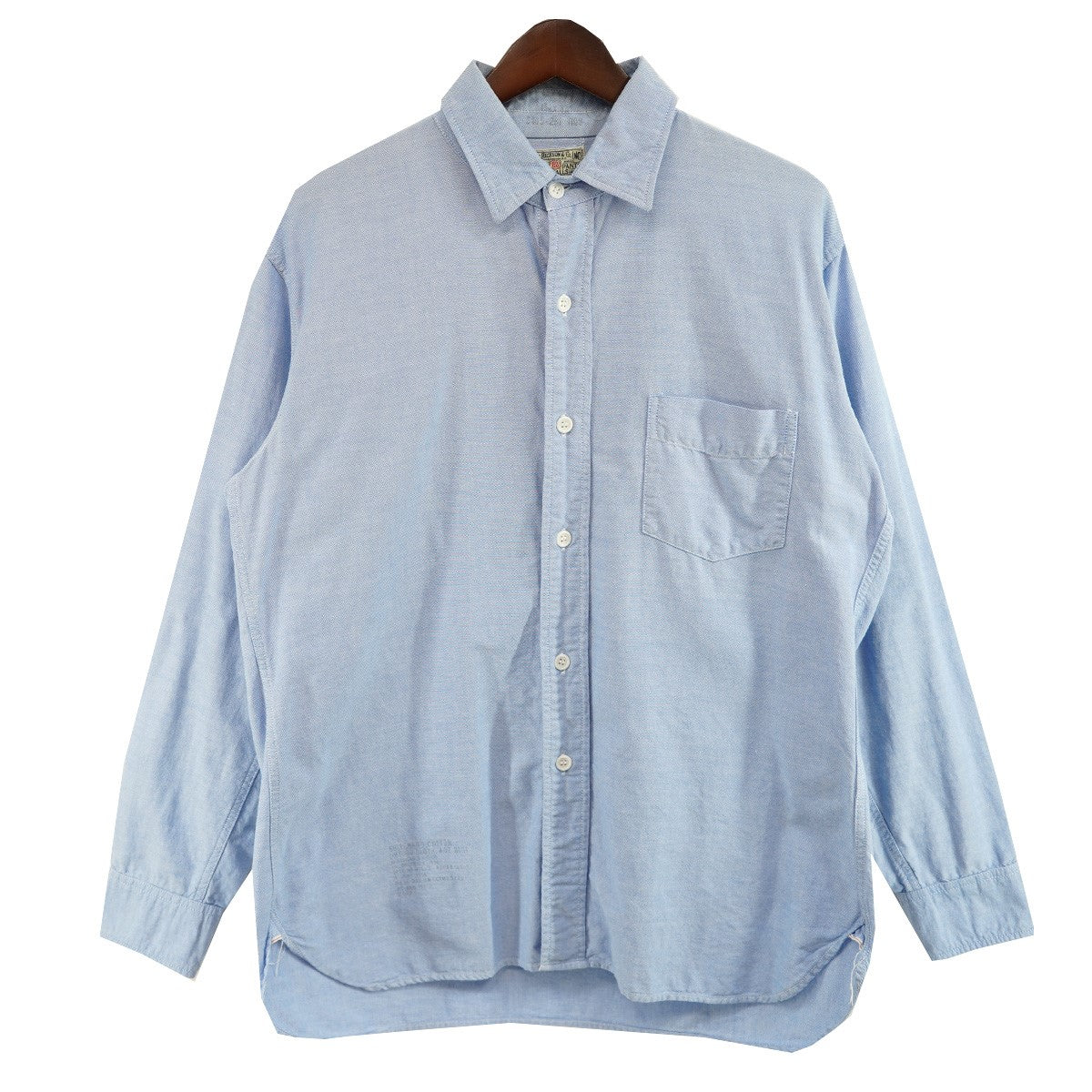 26SS SHIRT， MAN’S， COTTON OXFORD CLOTH， 4oz． BLUEオックスフォード シャツ
