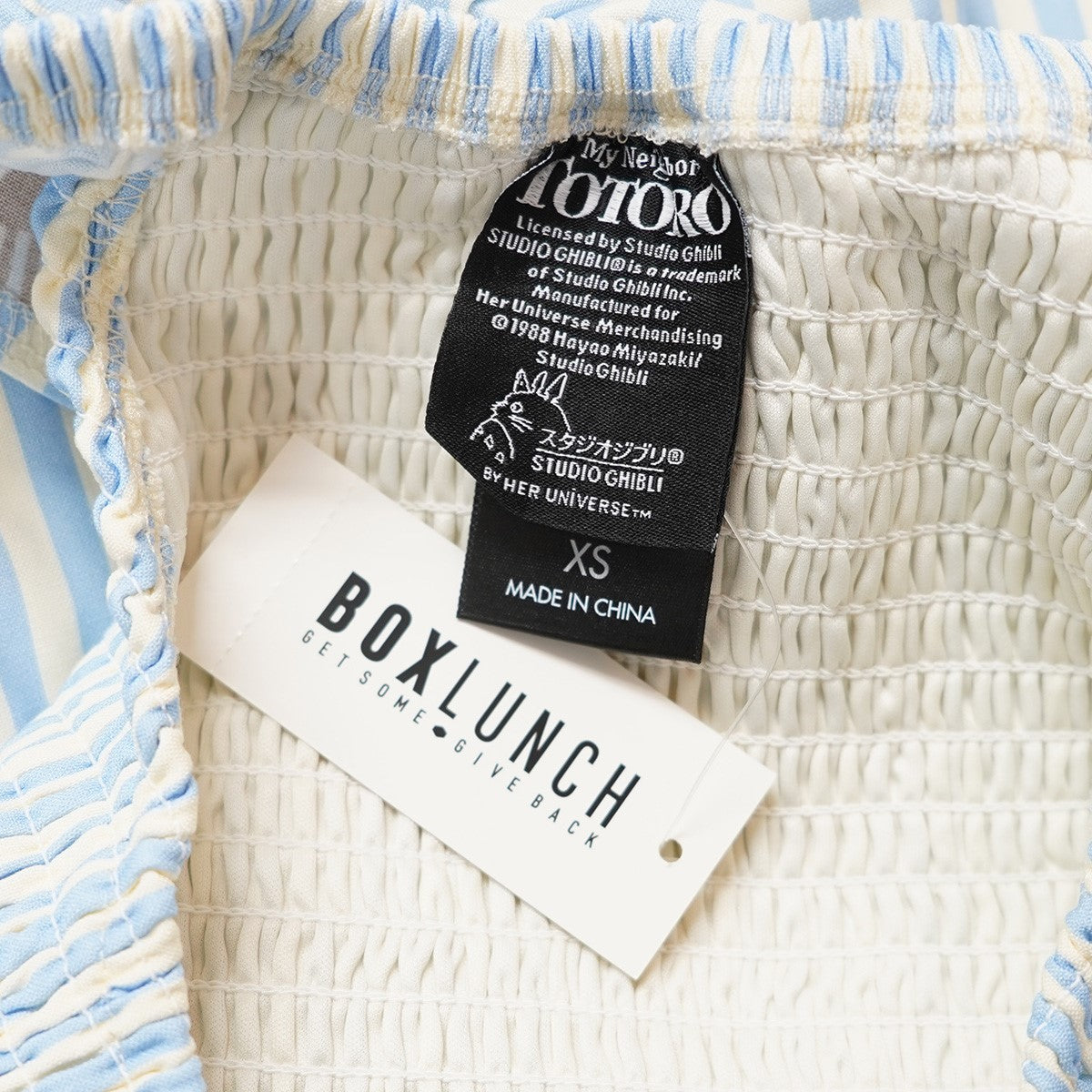 Her Universe×スタジオジブリ 21AW となりのトトロ』ストライプフローラル アイコン ラッフル スモックドレス 古着・中古-6枚目のアイテム画像