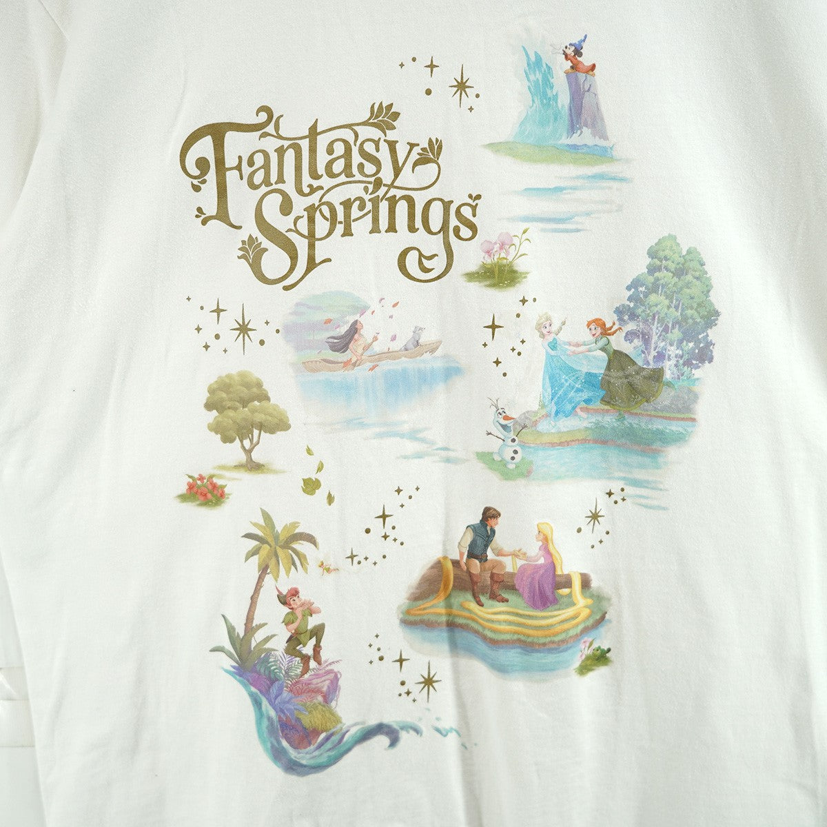 Disney Tokyo Disney Resort Fantasy Springsトーキョーディズニーリゾート ファンタジースプリングス 限定 Tシャツ 古着・中古-2枚目のアイテム画像