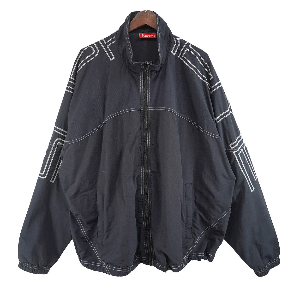Supreme 25SS Spellout Embroidered Track Jacket スペルアウト ロゴ 刺繍 エンブロイダード エンブロイダリーナイロン トラックジャケット 古着・中古-1枚目のアイテム画像