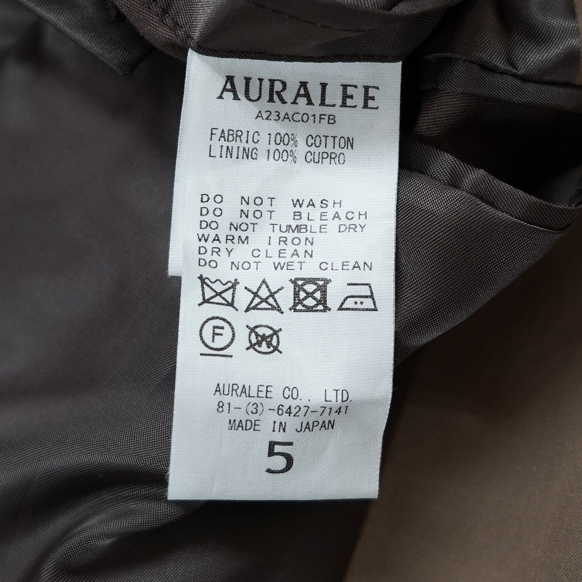 AURALEE 23AW Finx Hard Twist Gabardine Soutien Collar Coatフィンクス ハード ツイスト ギャバジン ステンカラー コート 古着・中古-7枚目のアイテム画像