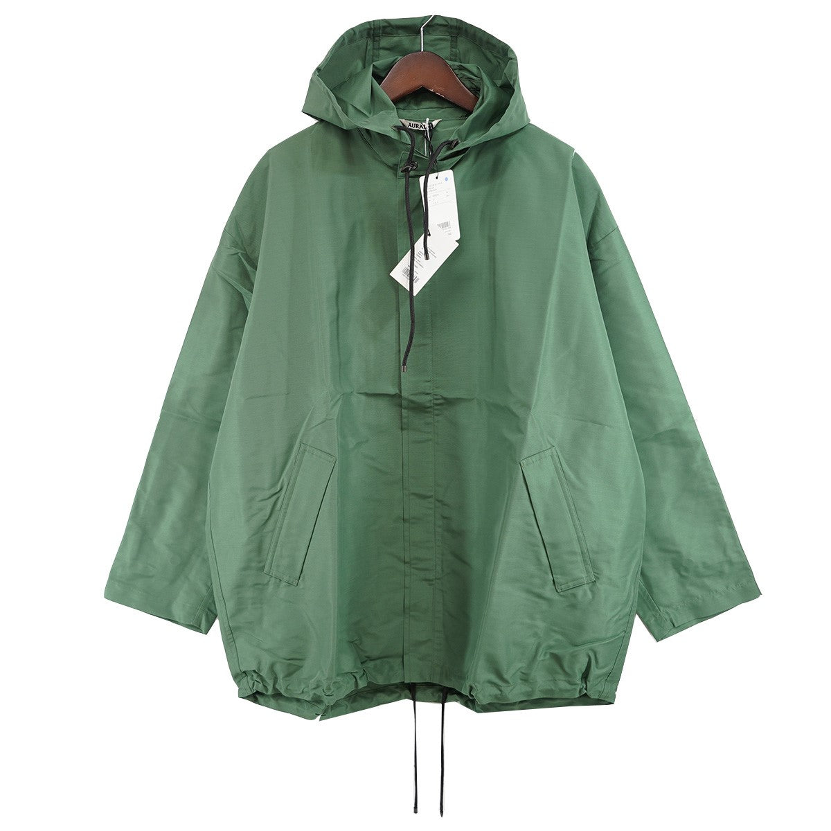 AURALEE 22SS SILK POLYESTER GROSGRAIN HOODED BLOUSONシルク混 フーデッド ブルゾン ジャケット 古着・中古-1枚目のアイテム画像