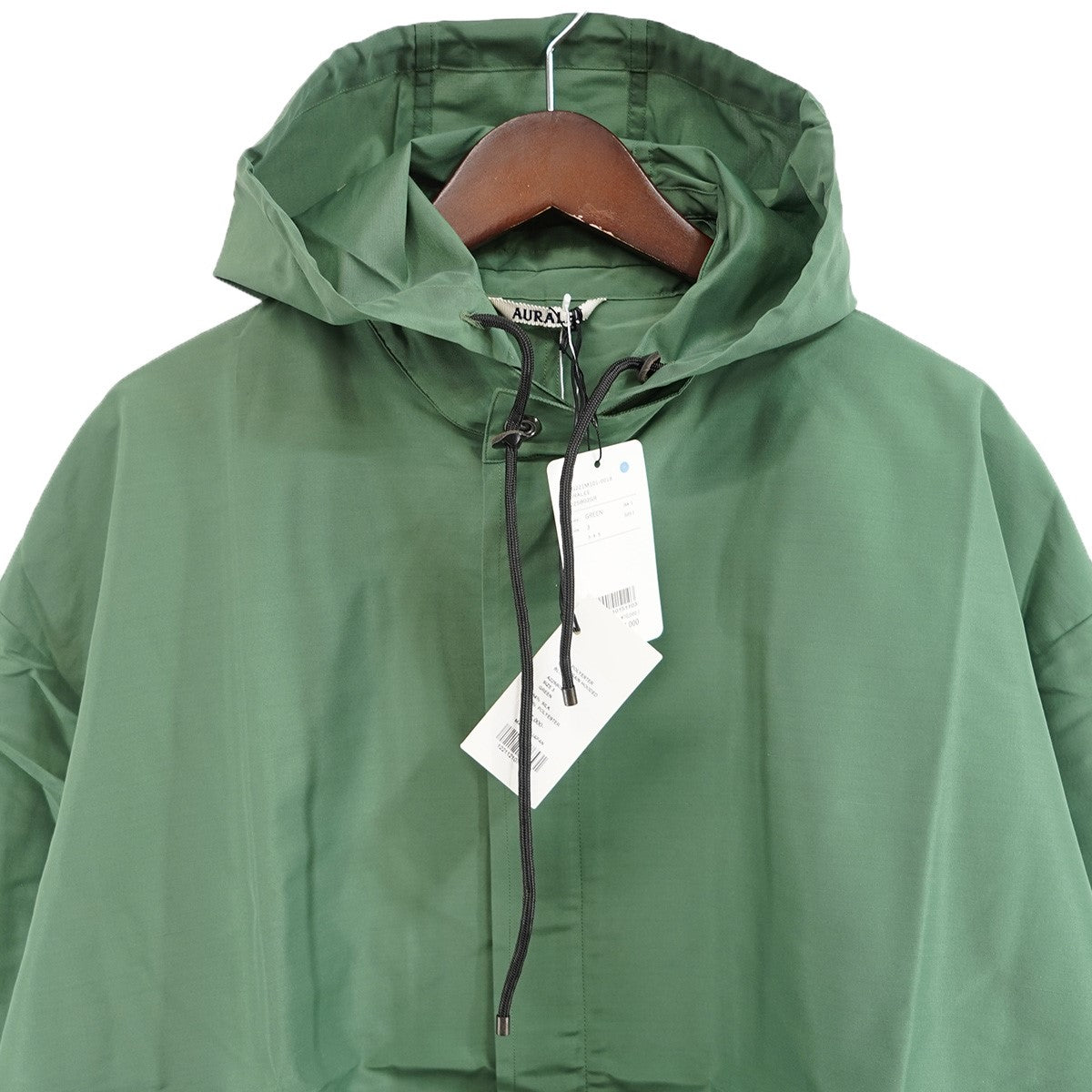 AURALEE 22SS SILK POLYESTER GROSGRAIN HOODED BLOUSONシルク混 フーデッド ブルゾン ジャケット 古着・中古-2枚目のアイテム画像