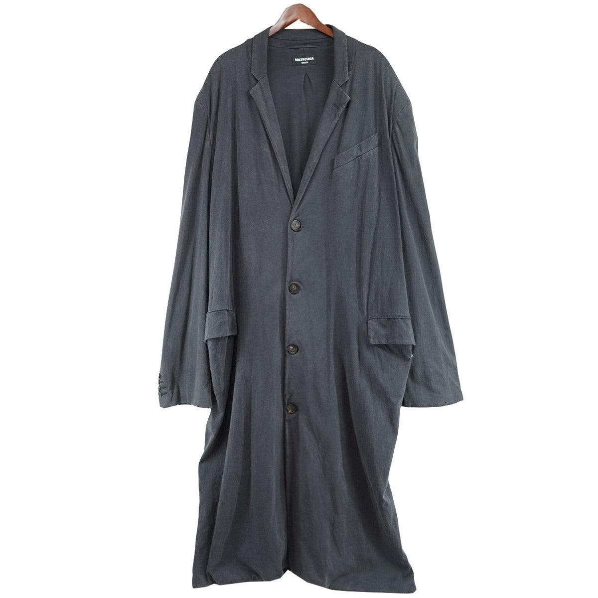 BALENCIAGA 21AW Worn Out Tailored Coat ウォーンアウトテーラード Vintage ヴィンテージ ダメージ 加工 薄手 オーバーサイズ コート 古着・中古-1枚目のアイテム画像