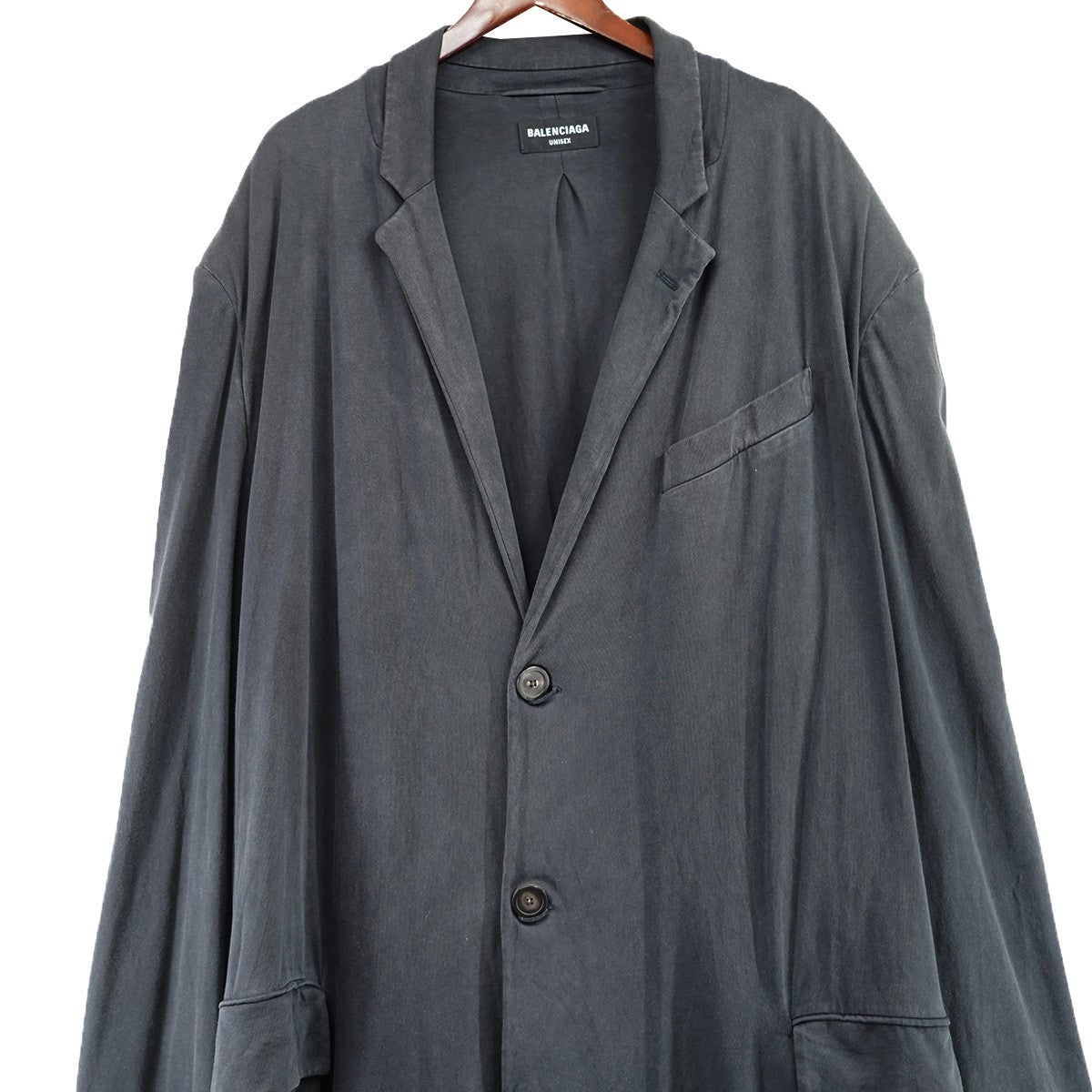 BALENCIAGA 21AW Worn Out Tailored Coat ウォーンアウトテーラード Vintage ヴィンテージ ダメージ 加工 薄手 オーバーサイズ コート 古着・中古-3枚目のアイテム画像