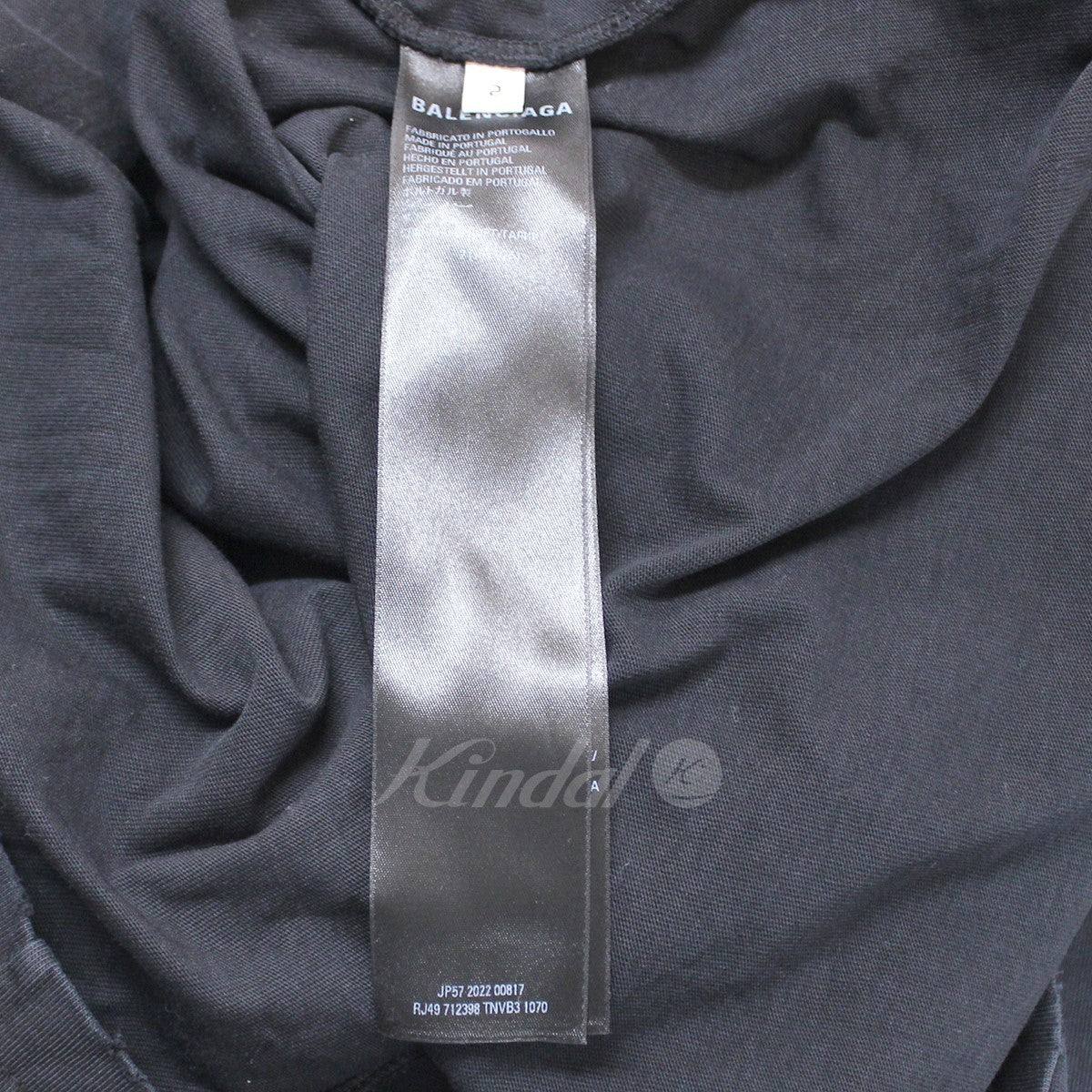 BALENCIAGA 22AW デムナ期 Be different Apple 刺繍アップル ロゴ オーバーサイズ Vintage ヴィンテージ ダメージ 加工 Tシャツ 古着・中古-6枚目のアイテム画像