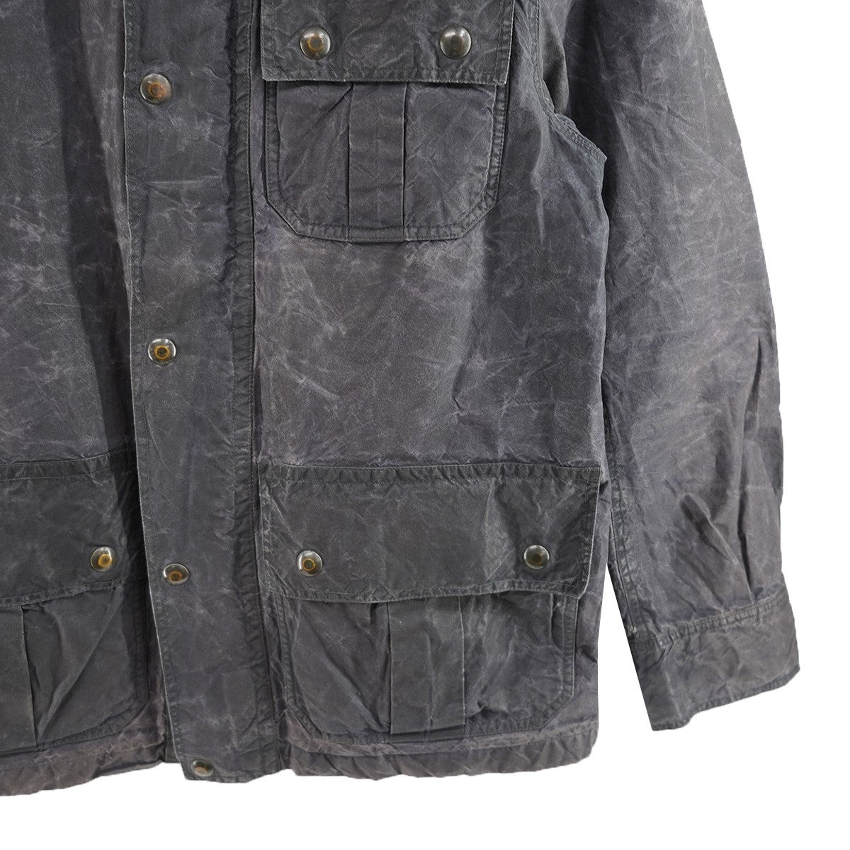 POLO RALPH LAUREN All Weather Wear Waxed Cotton Hooded Field Parkaワックス コットン Vintage ヴィンテージ加工 ジャケット 古着・中古-4枚目のアイテム画像