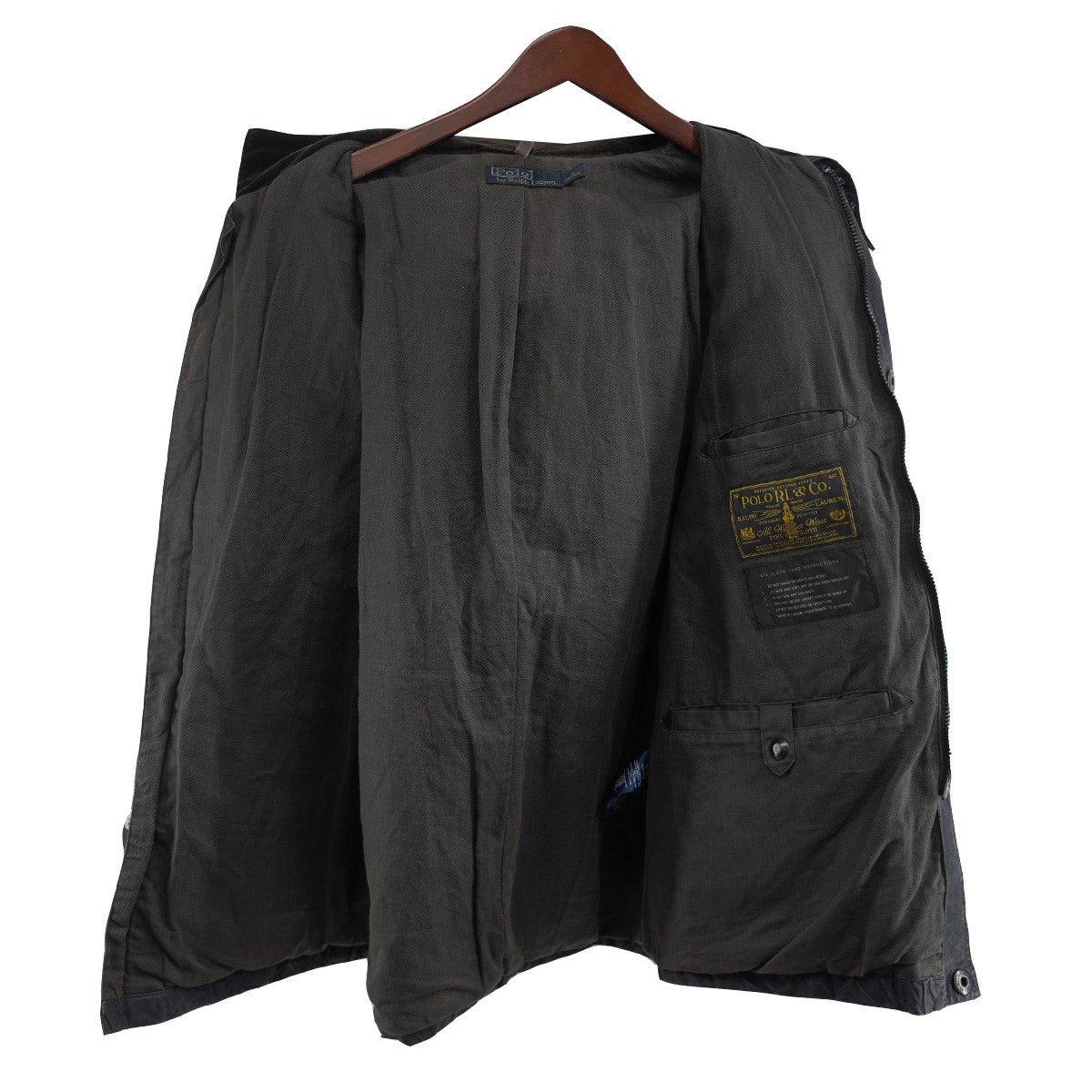 POLO RALPH LAUREN All Weather Wear Waxed Cotton Hooded Field Parkaワックス コットン Vintage ヴィンテージ加工 ジャケット 古着・中古-5枚目のアイテム画像