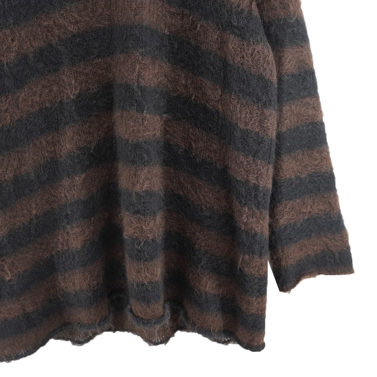UNDERCOVER 25AW MOHAIR KNIT BORDER SWEATER DESCRIPTIONウール混 モヘア ハイネック ニット プルオーバー ボーダー セーター 古着・中古-4枚目のアイテム画像