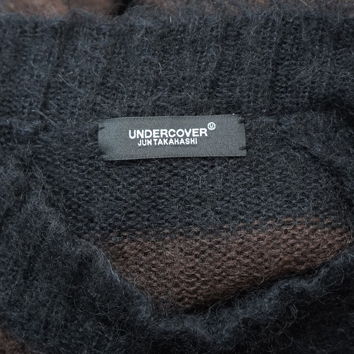 UNDERCOVER 25AW MOHAIR KNIT BORDER SWEATER DESCRIPTIONウール混 モヘア ハイネック ニット プルオーバー ボーダー セーター 古着・中古-5枚目のアイテム画像