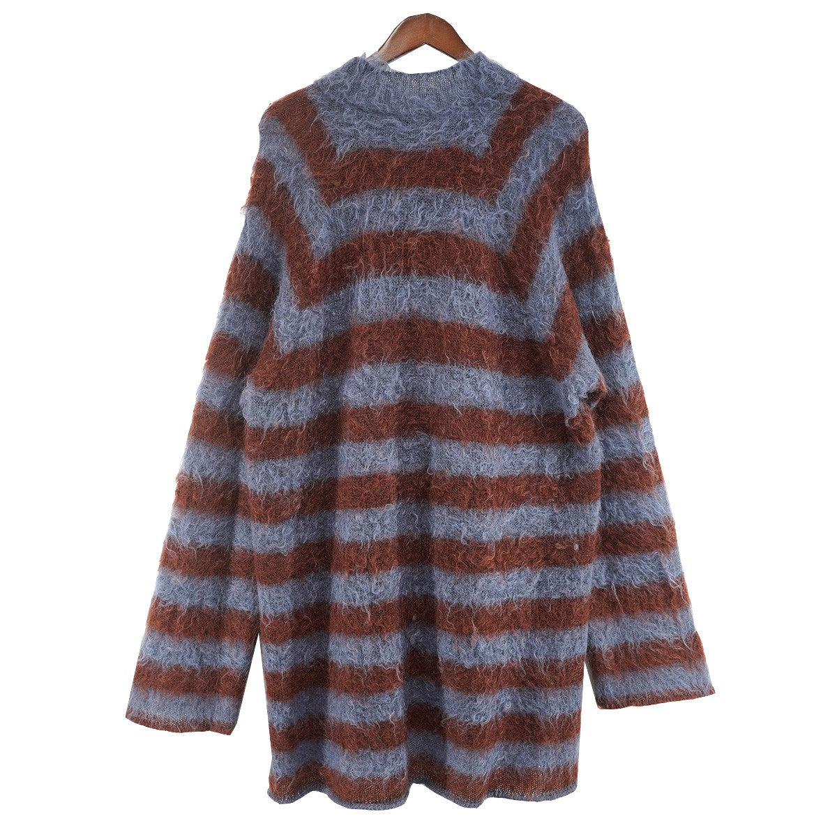 UNDERCOVER 25AW MOHAIR KNIT ／ BORDER SWEATER DESCRIPTIONウール混 モヘア ハイネック ニット プルオーバー ボーダー セーター 古着・中古-3枚目のアイテム画像