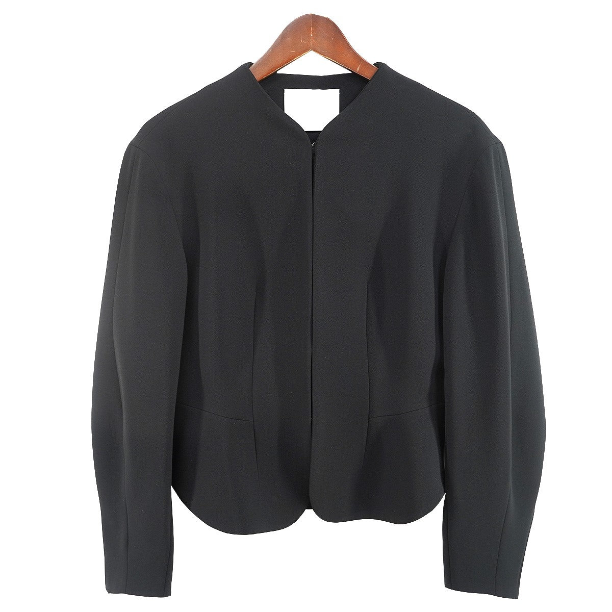 mame kurogouchi 24SS Triacetate Polyester Collarless Jacketフックボタン カラーレス ノーカラー ジャケット 古着・中古-1枚目のアイテム画像