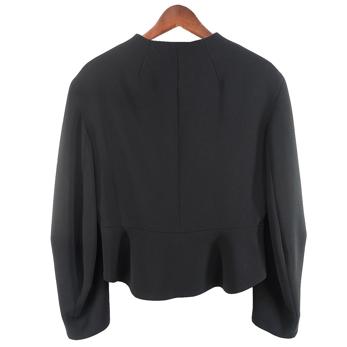 mame kurogouchi 24SS Triacetate Polyester Collarless Jacketフックボタン カラーレス ノーカラー ジャケット 古着・中古-2枚目のアイテム画像