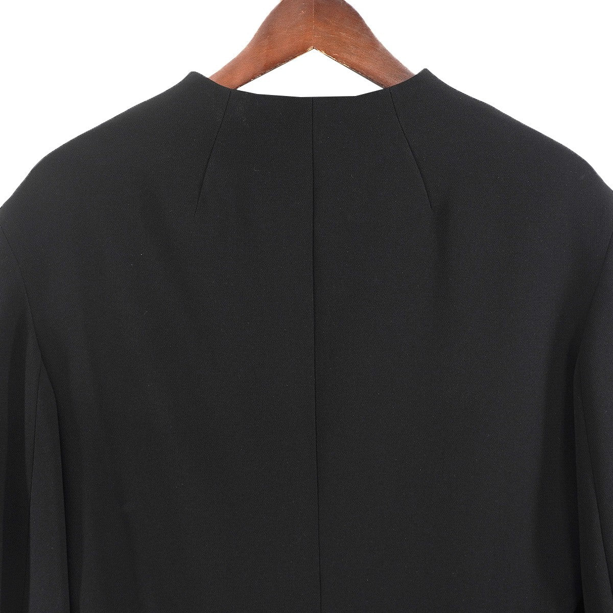 mame kurogouchi 24SS Triacetate Polyester Collarless Jacketフックボタン カラーレス ノーカラー ジャケット 古着・中古-3枚目のアイテム画像