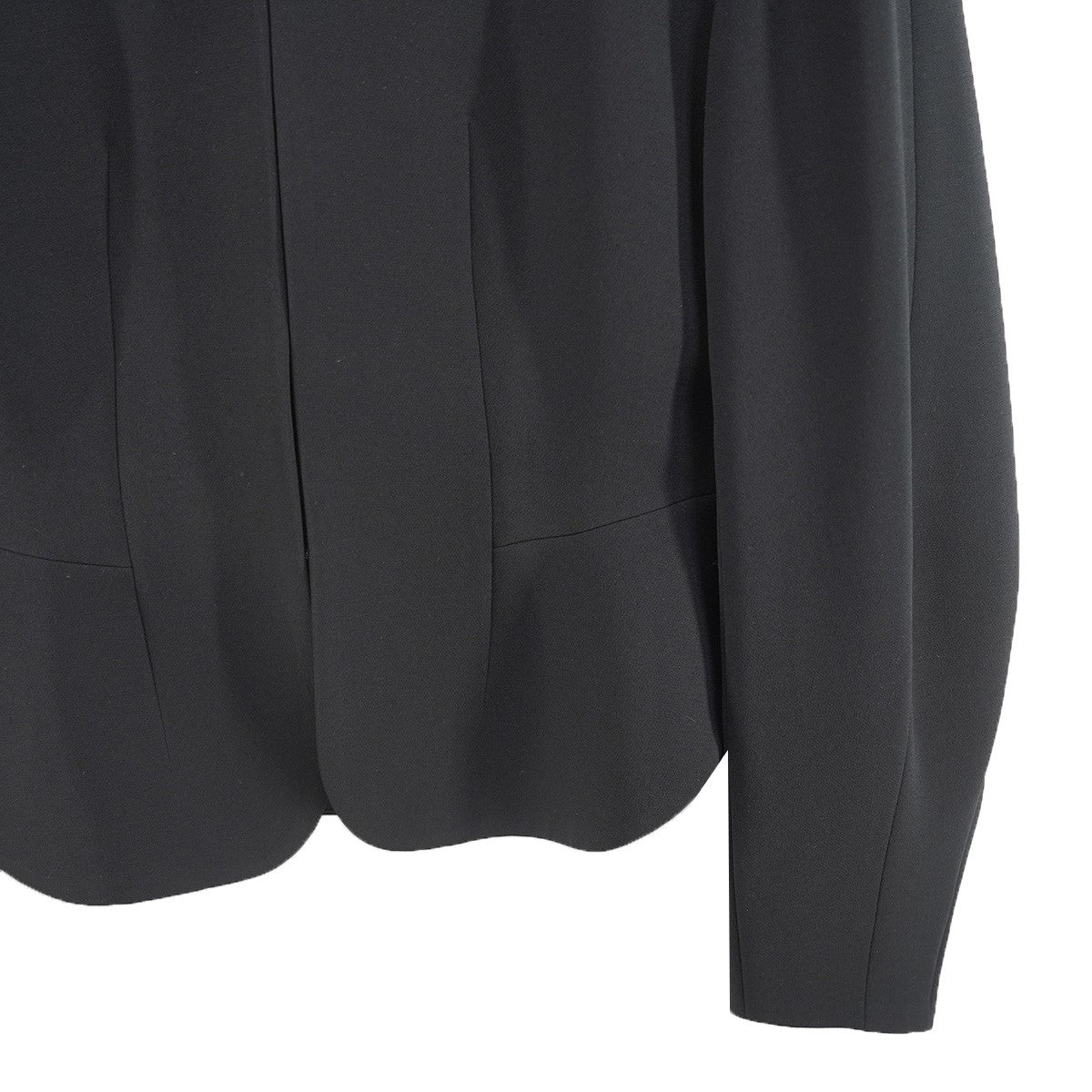 mame kurogouchi 24SS Triacetate Polyester Collarless Jacketフックボタン カラーレス ノーカラー ジャケット 古着・中古-5枚目のアイテム画像