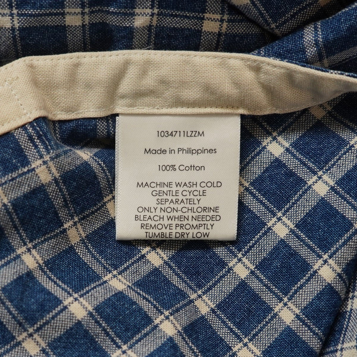 POLO RALPH LAUREN S／S Indigo Plaid Check Shirts半袖 チェック シャツ 古着・中古-5枚目のアイテム画像