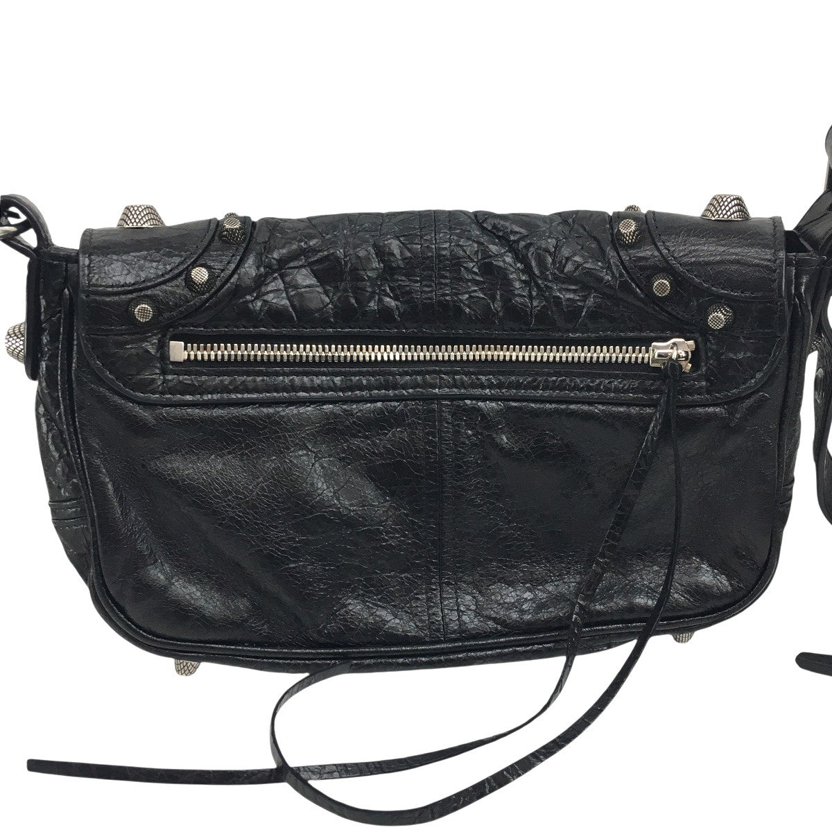 BALENCIAGA Le Cagole XS Flap Bag DIY Metalメタル ロゴ ル カゴール XS フラップバッグ レザー ショルダー スタッズ 鞄 古着・中古-5枚目のアイテム画像