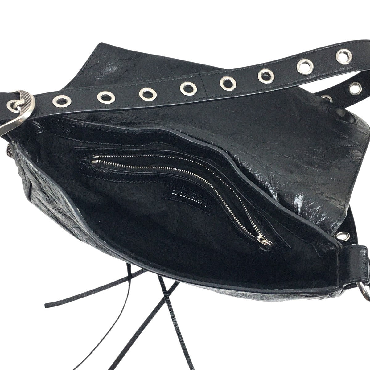 BALENCIAGA Le Cagole XS Flap Bag DIY Metalメタル ロゴ ル カゴール XS フラップバッグ レザー ショルダー スタッズ 鞄 古着・中古-6枚目のアイテム画像