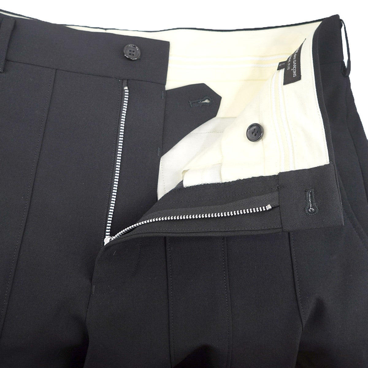 COMME des GARCONS HOMME PLUS 25SS 「Hope， a bit of light」ウールサテン ワイドショーツ ハーフパンツ 古着・中古-4枚目のアイテム画像