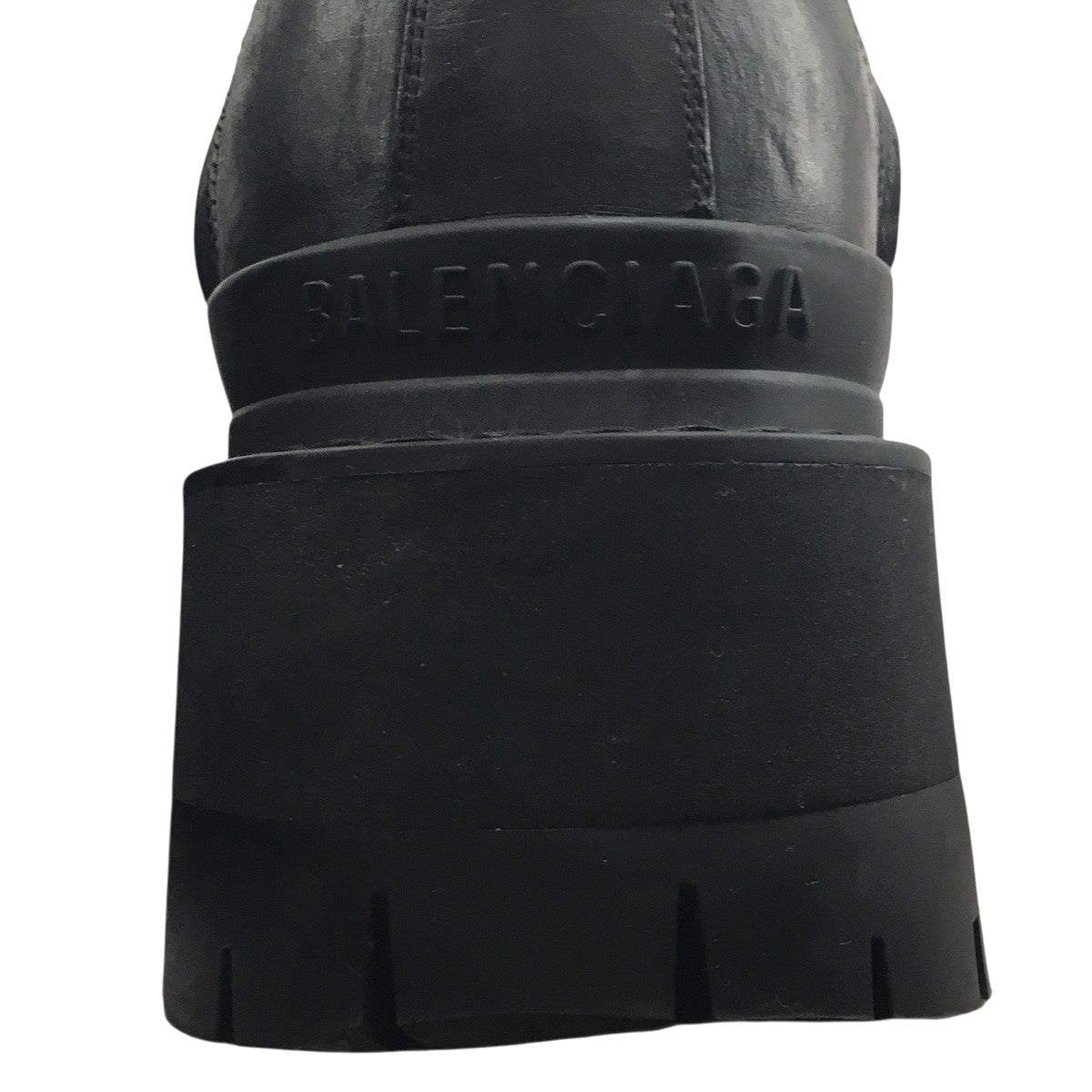 BALENCIAGA 25SS Giant Lace-up Boots 80MM ジャイアント レースアップBBロゴ ダブルサイドジップ レザー ボリュームソール ブーツ シューズ 靴 古着・中古-7枚目のアイテム画像