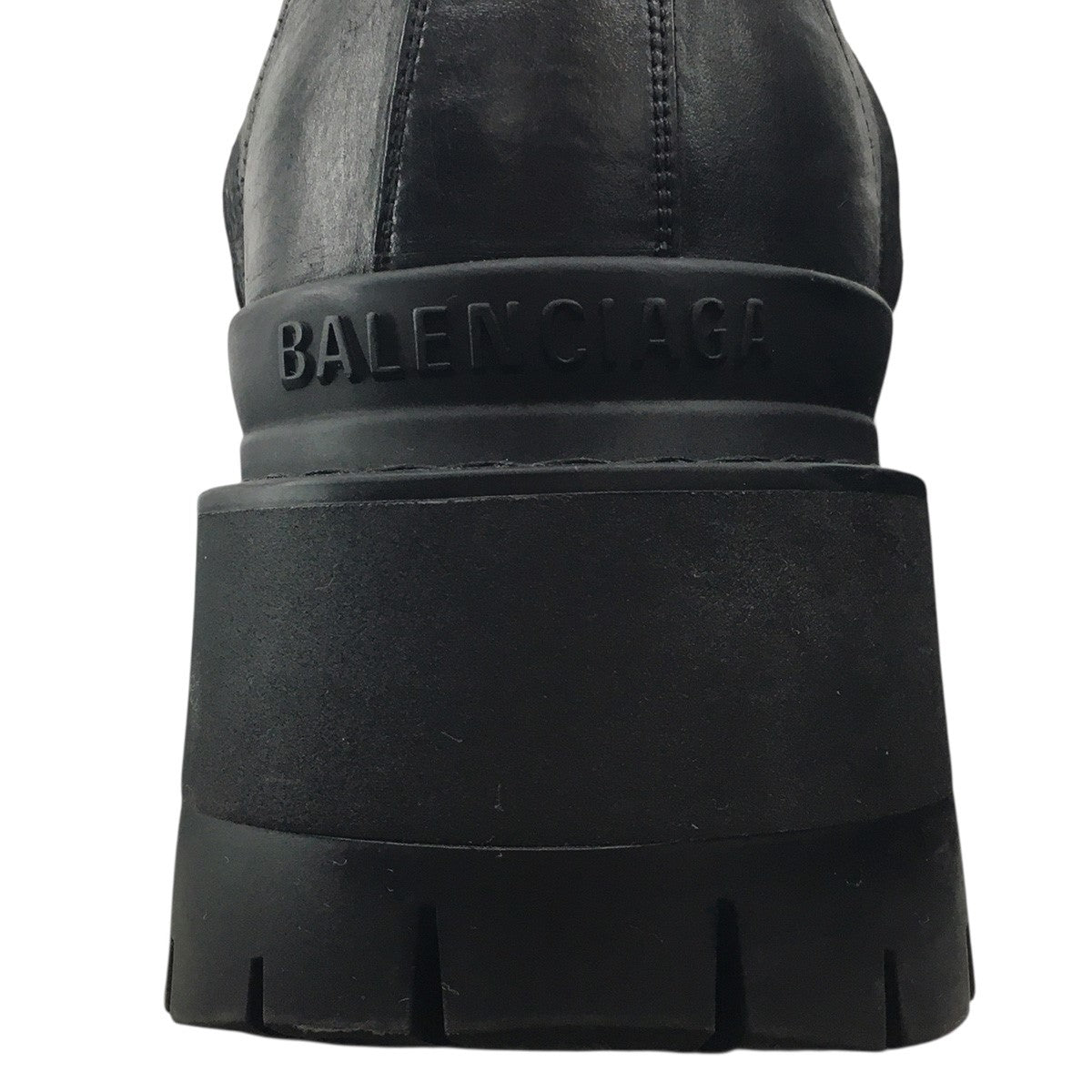 BALENCIAGA 25SS Giant Lace-up Boots 80MM ジャイアント レースアップBBロゴ ダブルサイドジップ レザー ボリュームソール ブーツ シューズ 靴 古着・中古-8枚目のアイテム画像