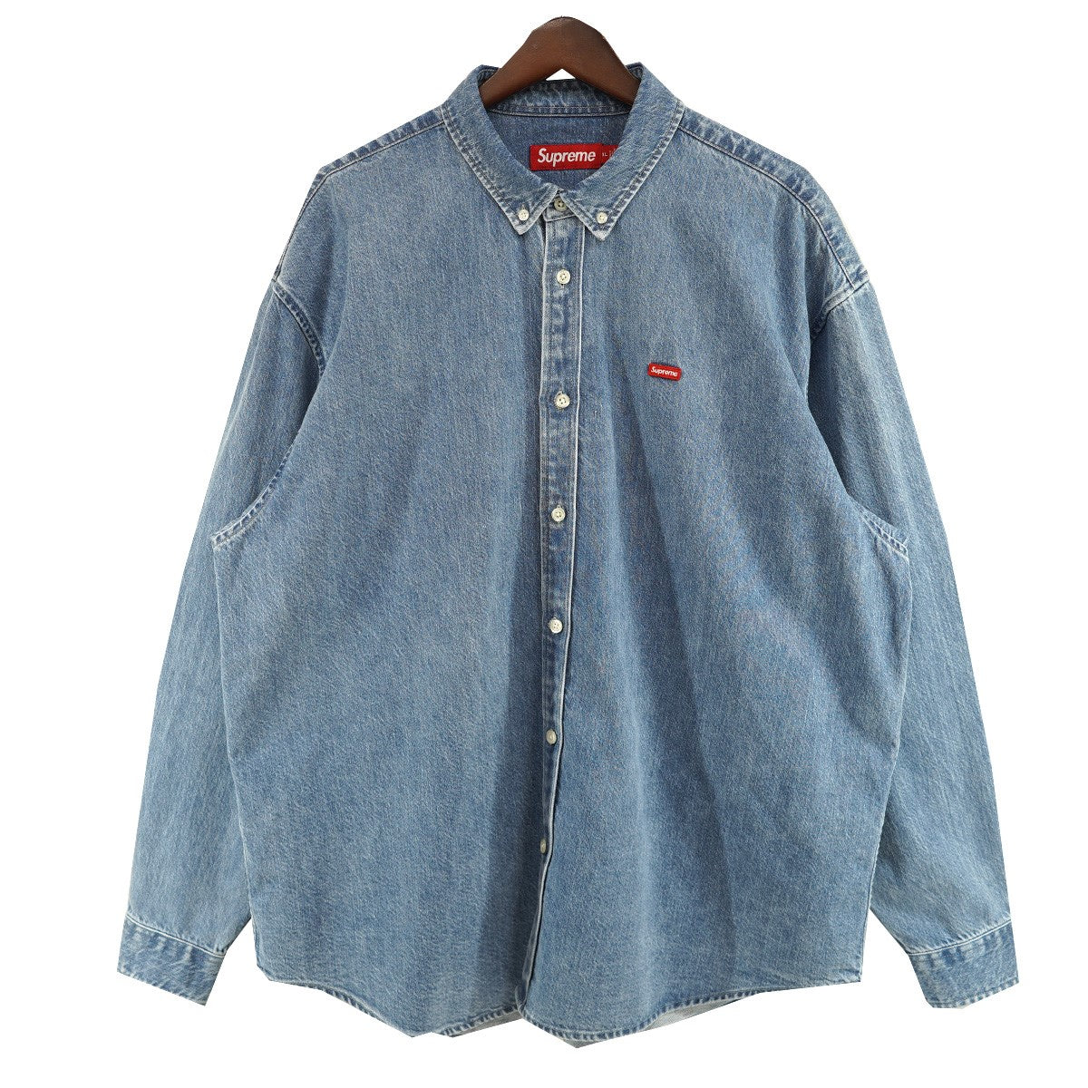 Supreme 25SS Small Box Denim Shirtスモールボックス ロゴ デニムシャツ 古着・中古-1枚目のアイテム画像