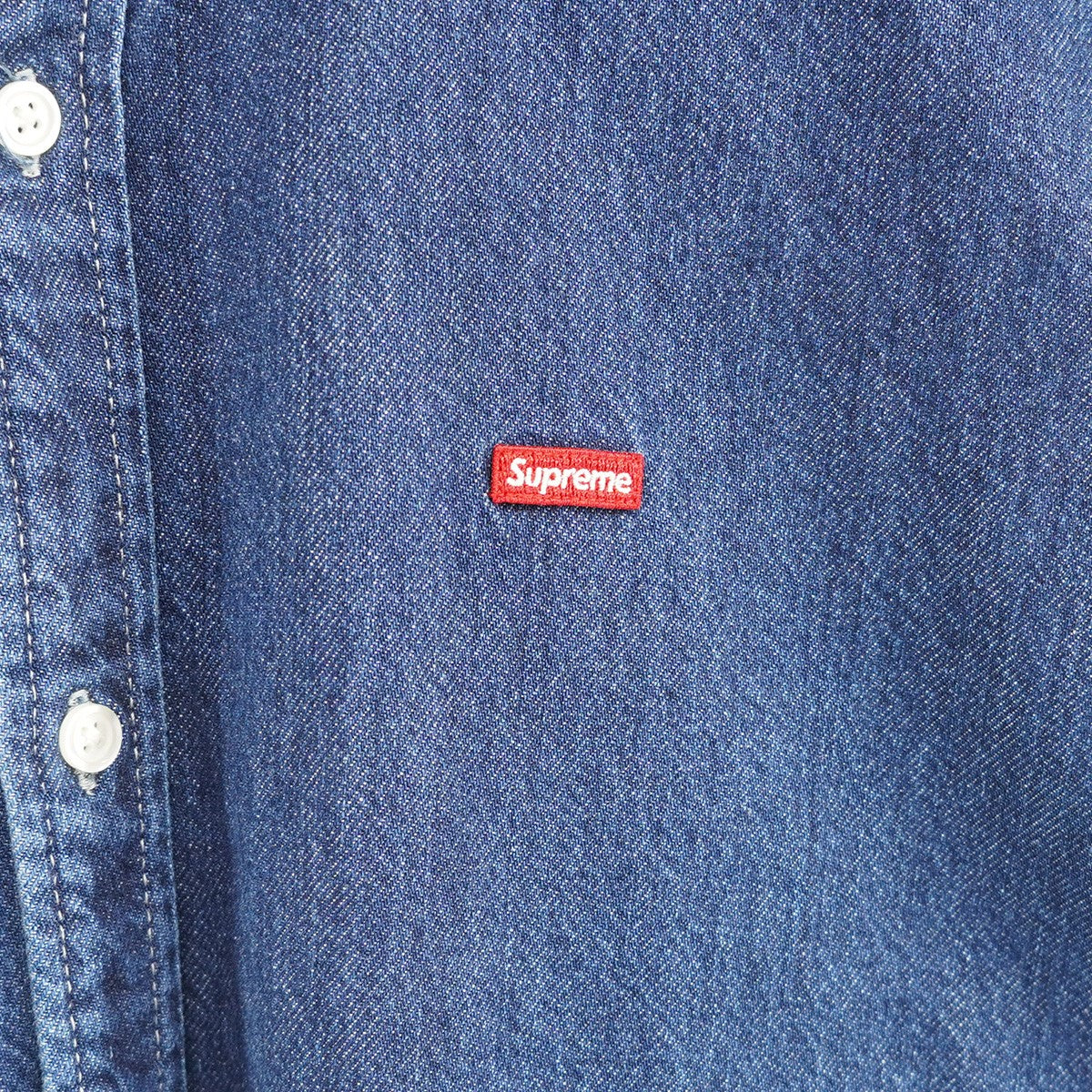 Supreme 24AW Small Box Shirtスモールボックス ロゴ デニムシャツ 古着・中古-2枚目のアイテム画像
